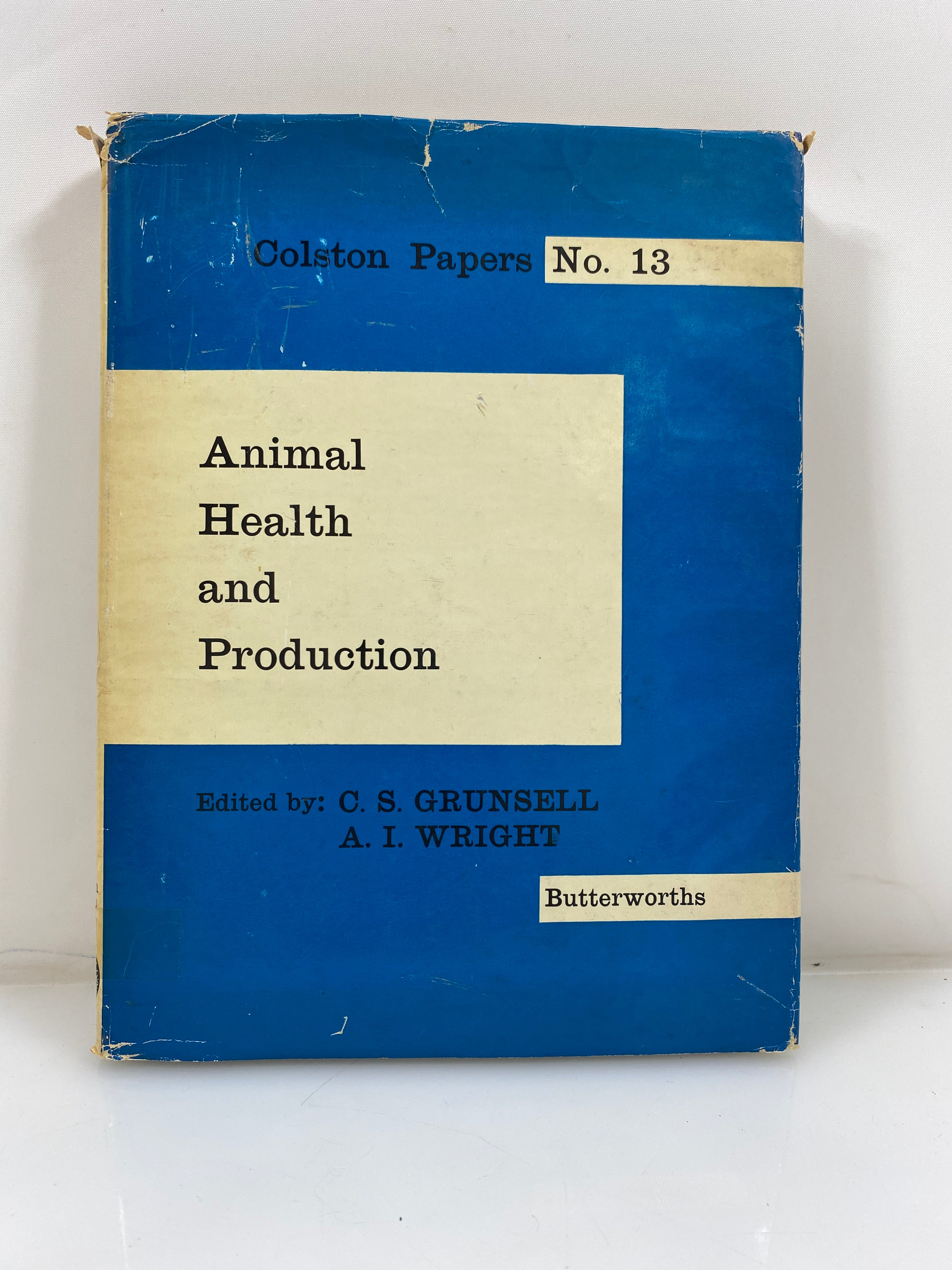 Animal Health and Production by Grunsell/Wright Ex-library 1962 HCDJ