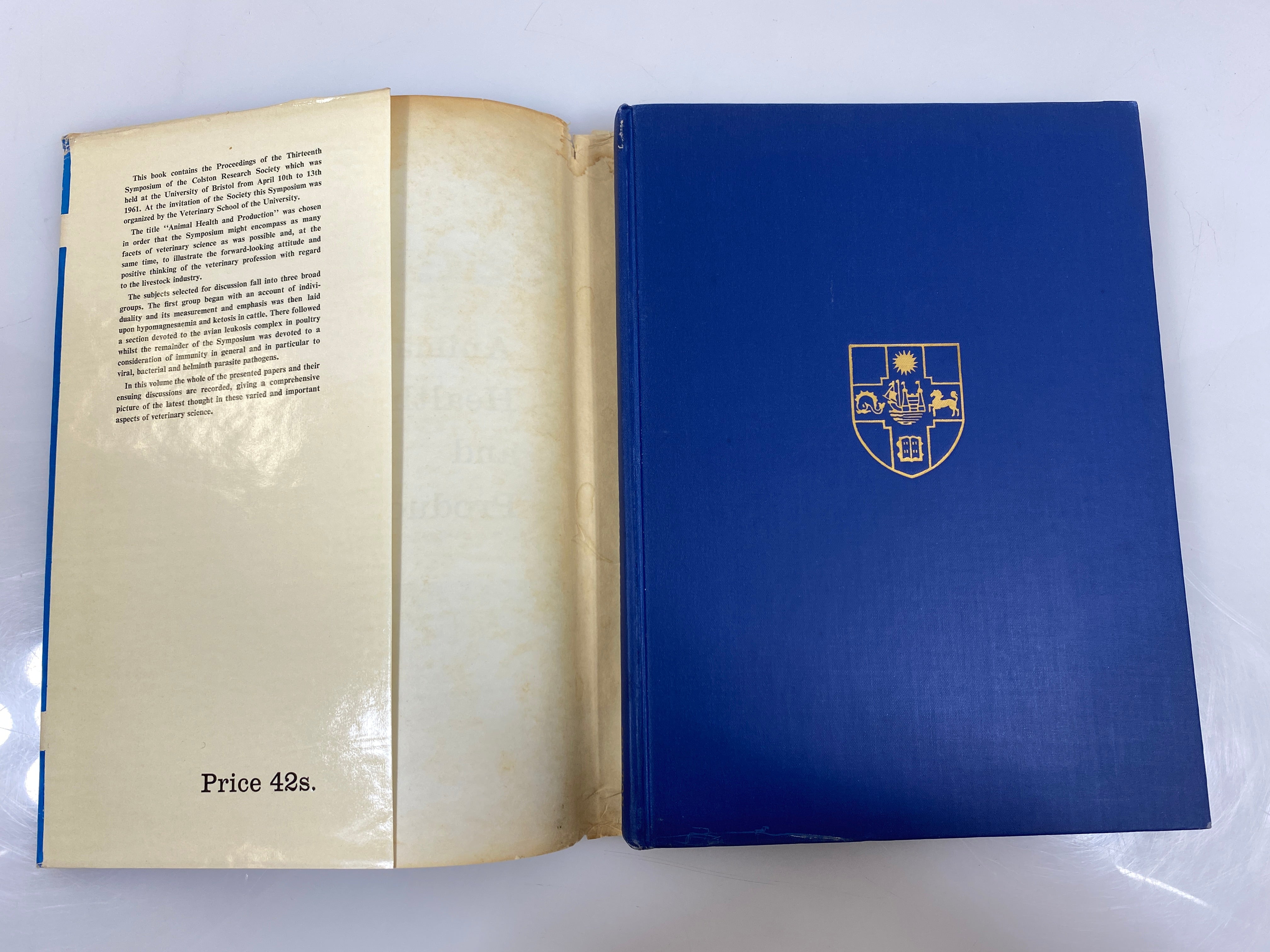 Animal Health and Production by Grunsell/Wright Ex-library 1962 HCDJ