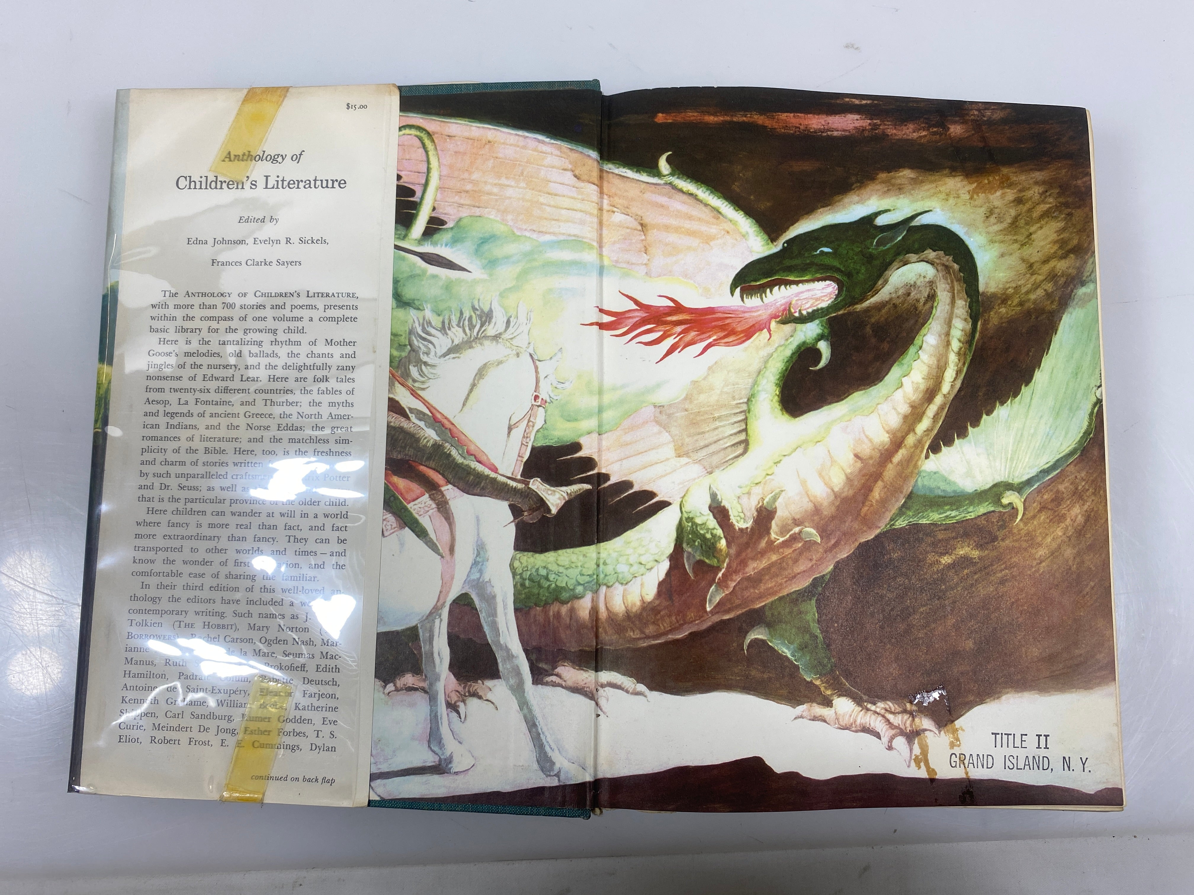Anthology of Children's Literature 3rd Ed. 1959 Ex-Library HCDJ