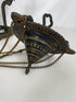 Antique 1800's Bradley & Hubbard Cast Iron Hanging Parlor Oil Lamp #2