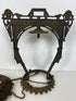 Antique 1800's Bradley & Hubbard Cast Iron Hanging Parlor Oil Lamp #3