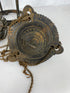 Antique 1800's Bradley & Hubbard Cast Iron Hanging Parlor Oil Lamp