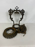 Antique 1800's Bradley & Hubbard Cast Iron Hanging Parlor Oil Lamp