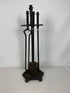 Antique 1800's Hammered Iron 5-Piece Fireplace Set