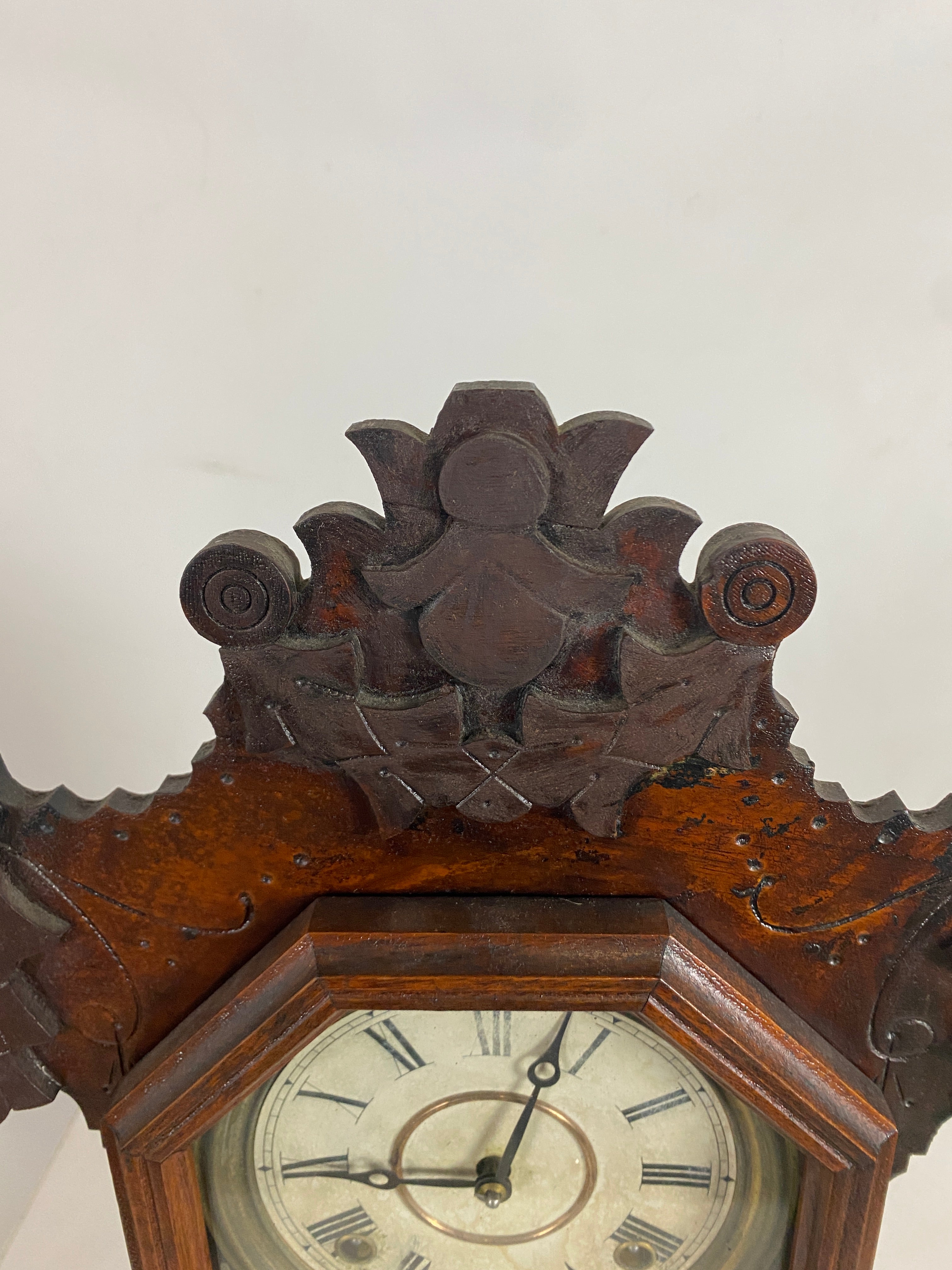 Antique 1800's Ingraham Kitchen Mantle Clock