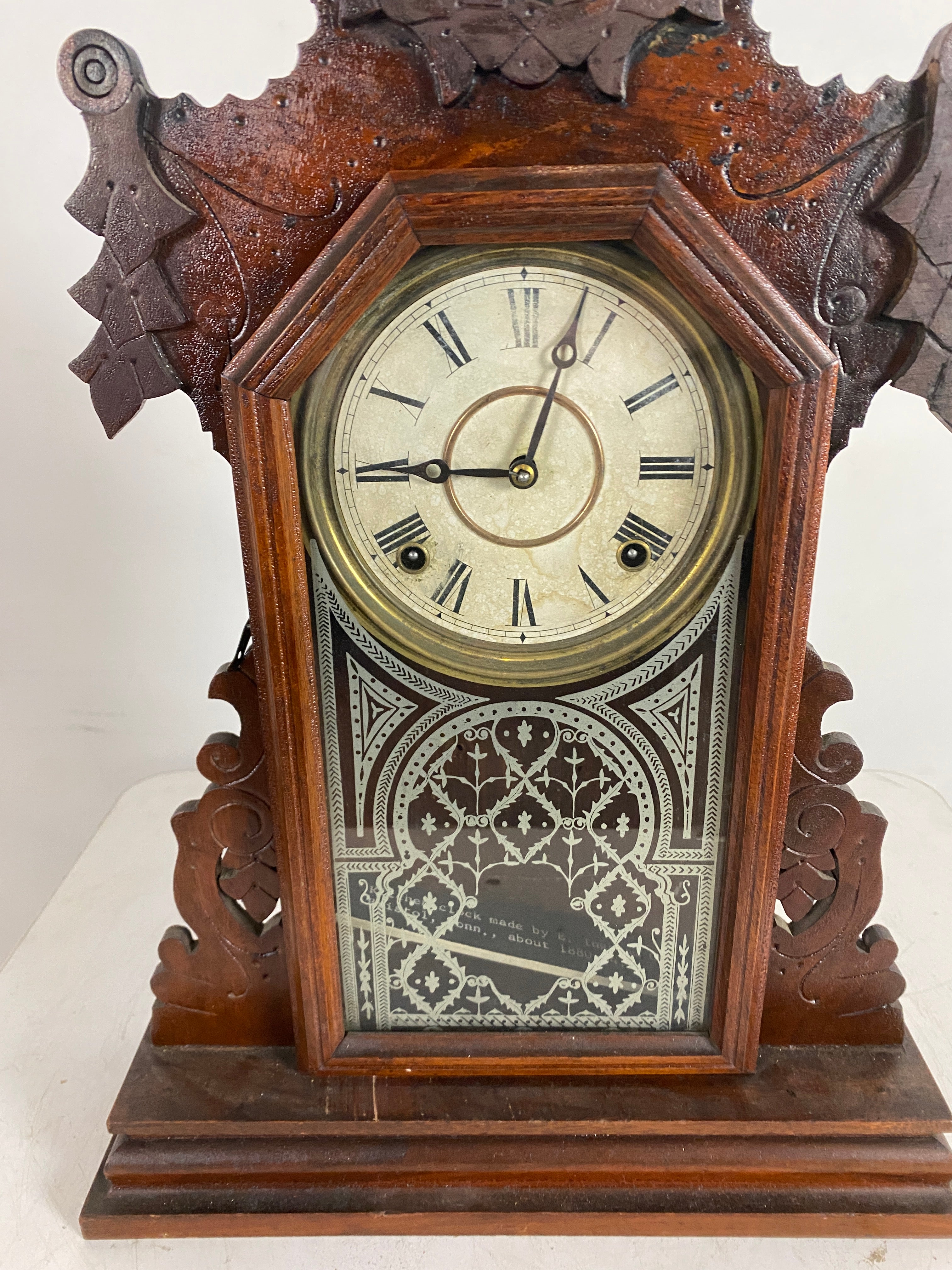 Antique 1800's Ingraham Kitchen Mantle Clock