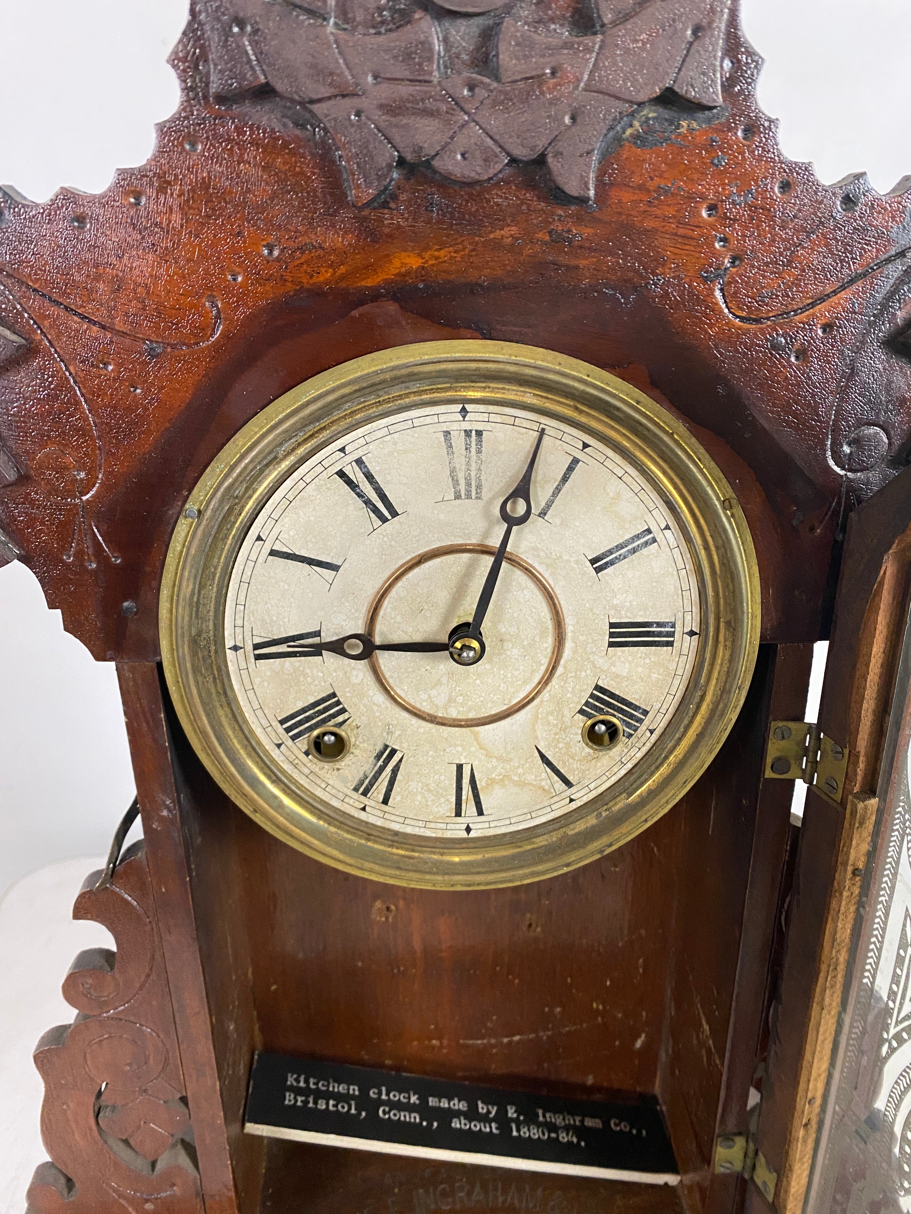Antique 1800's Ingraham Kitchen Mantle Clock