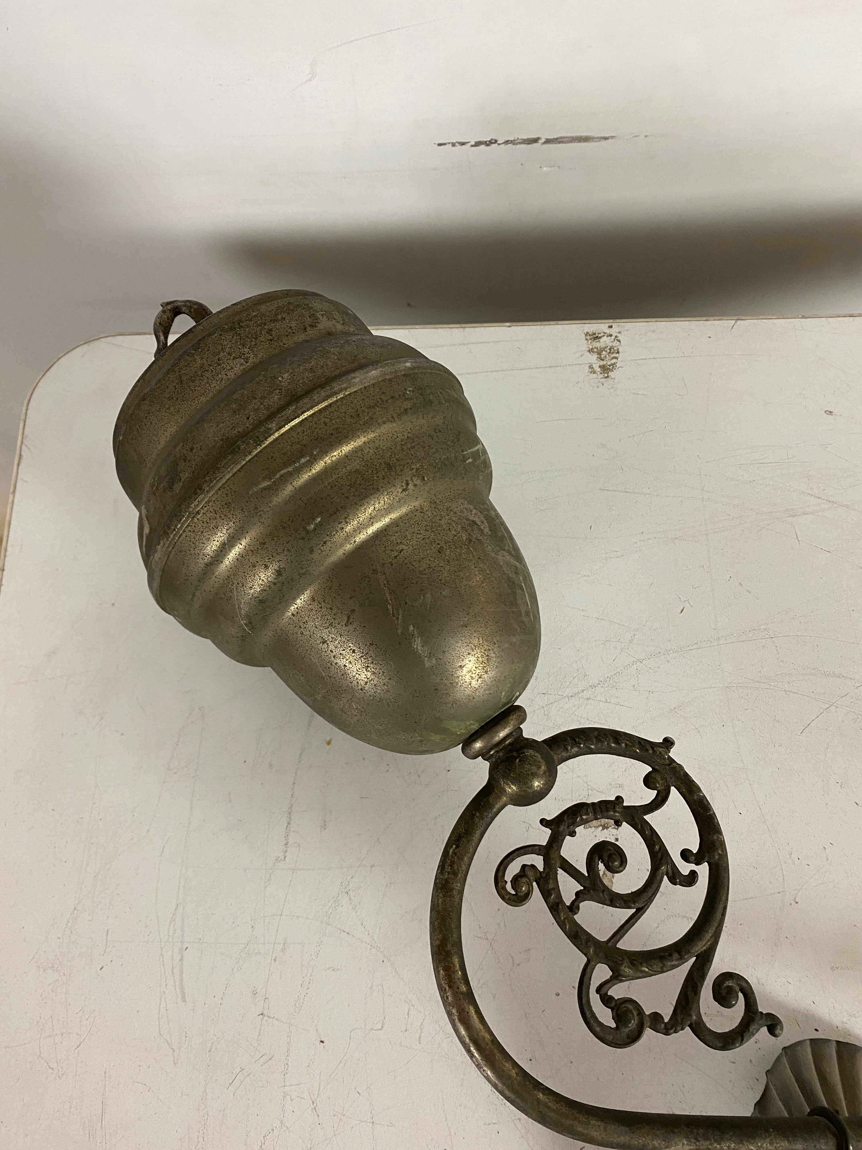 Antique 18th Century Brass Oil Lamp with No Glass