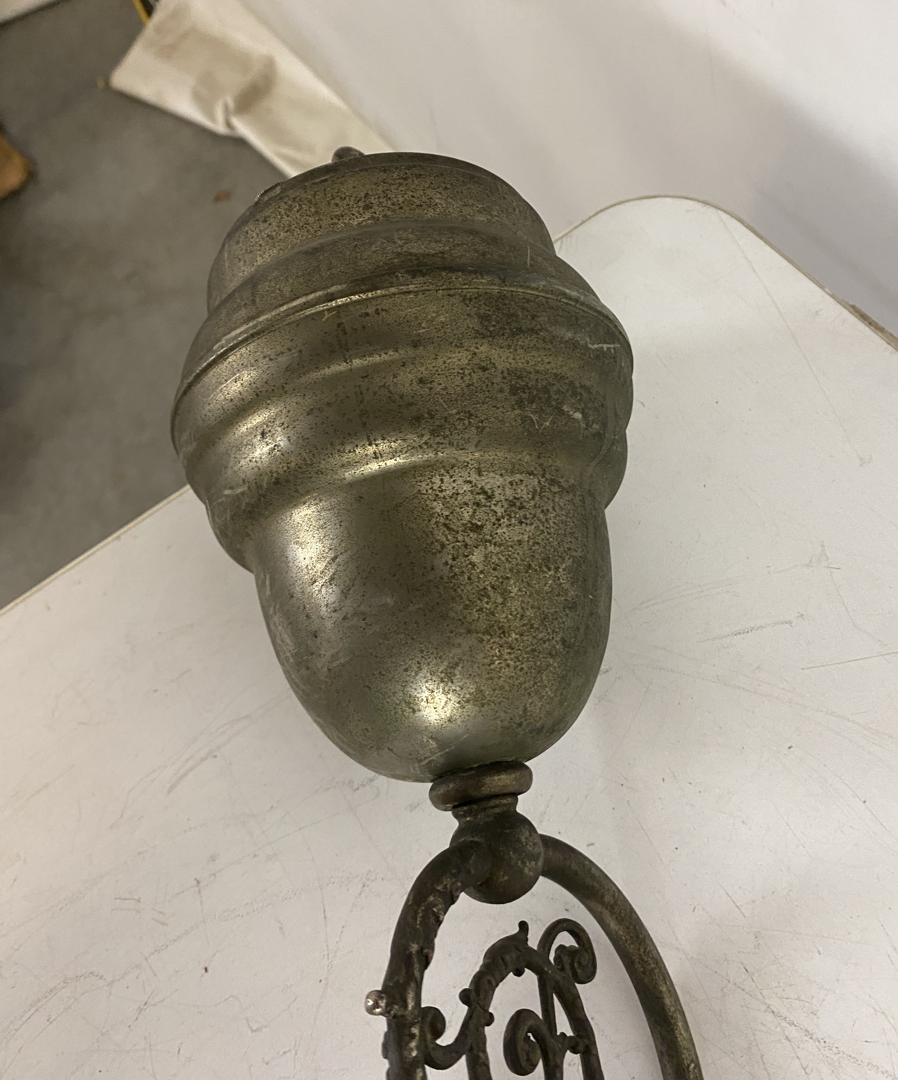 Antique 18th Century Brass Oil Lamp with No Glass