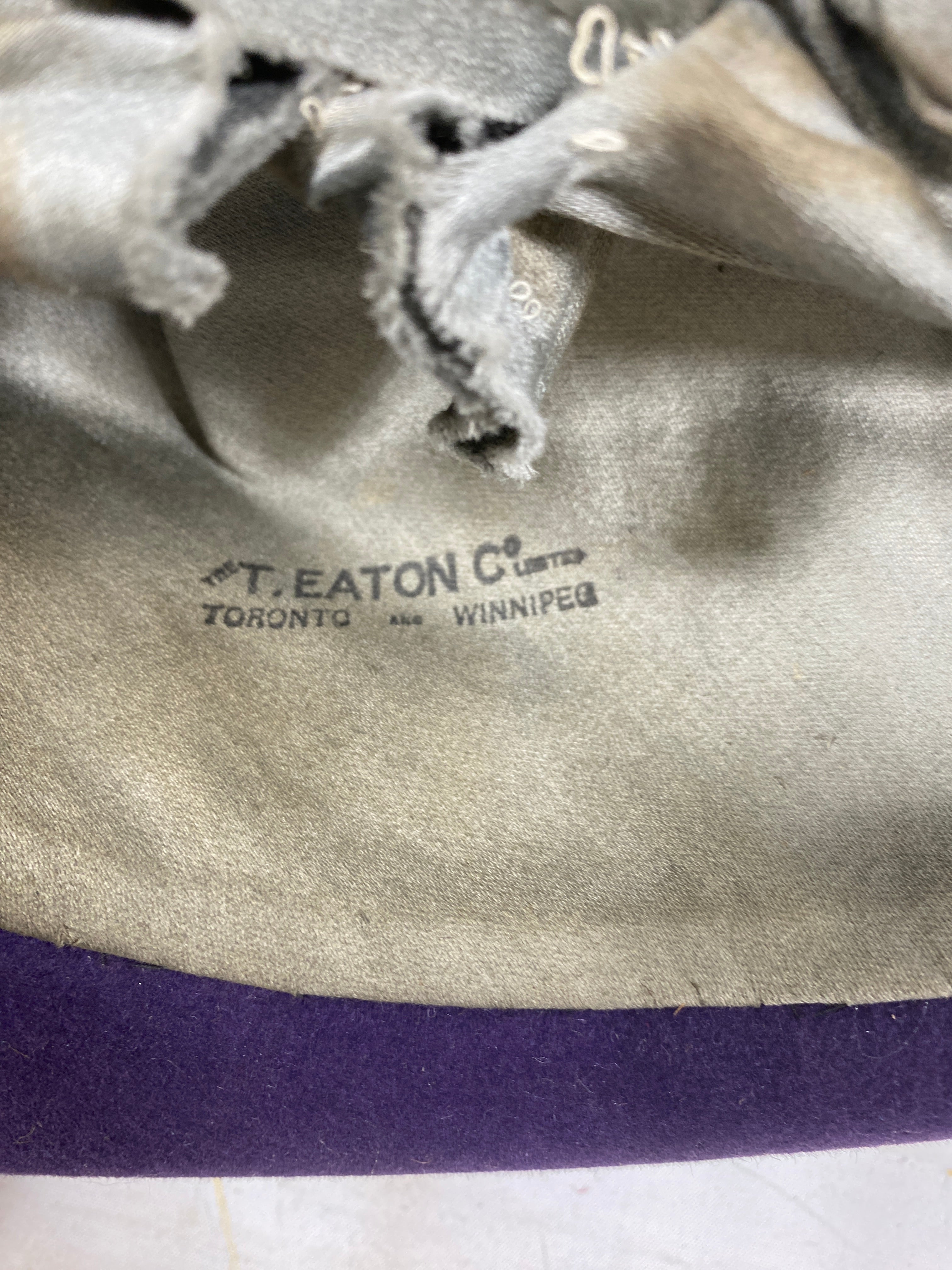 Antique 1920s Purple Wool Felt Henry Heath Windermere Hat