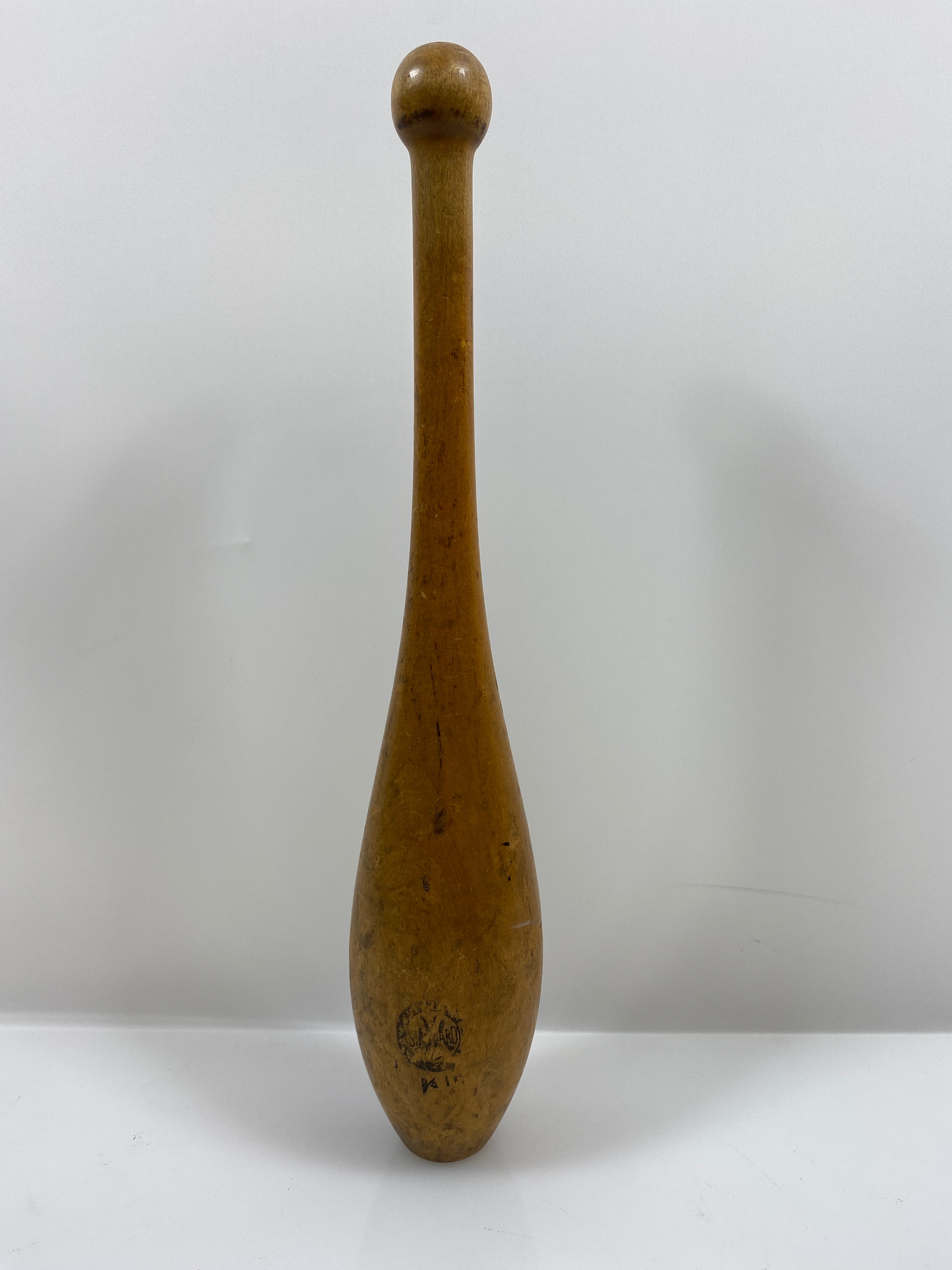 Antique 3/4 LB Wooden Juggling Pin 14.5