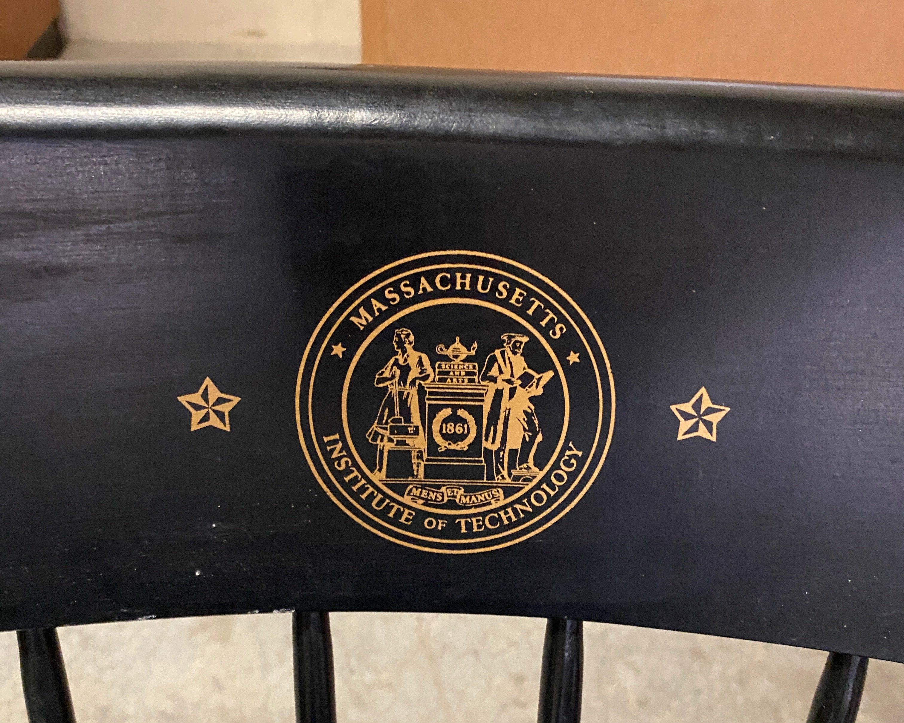 Antique Bent & Bros MIT Wooden Graduation Chair