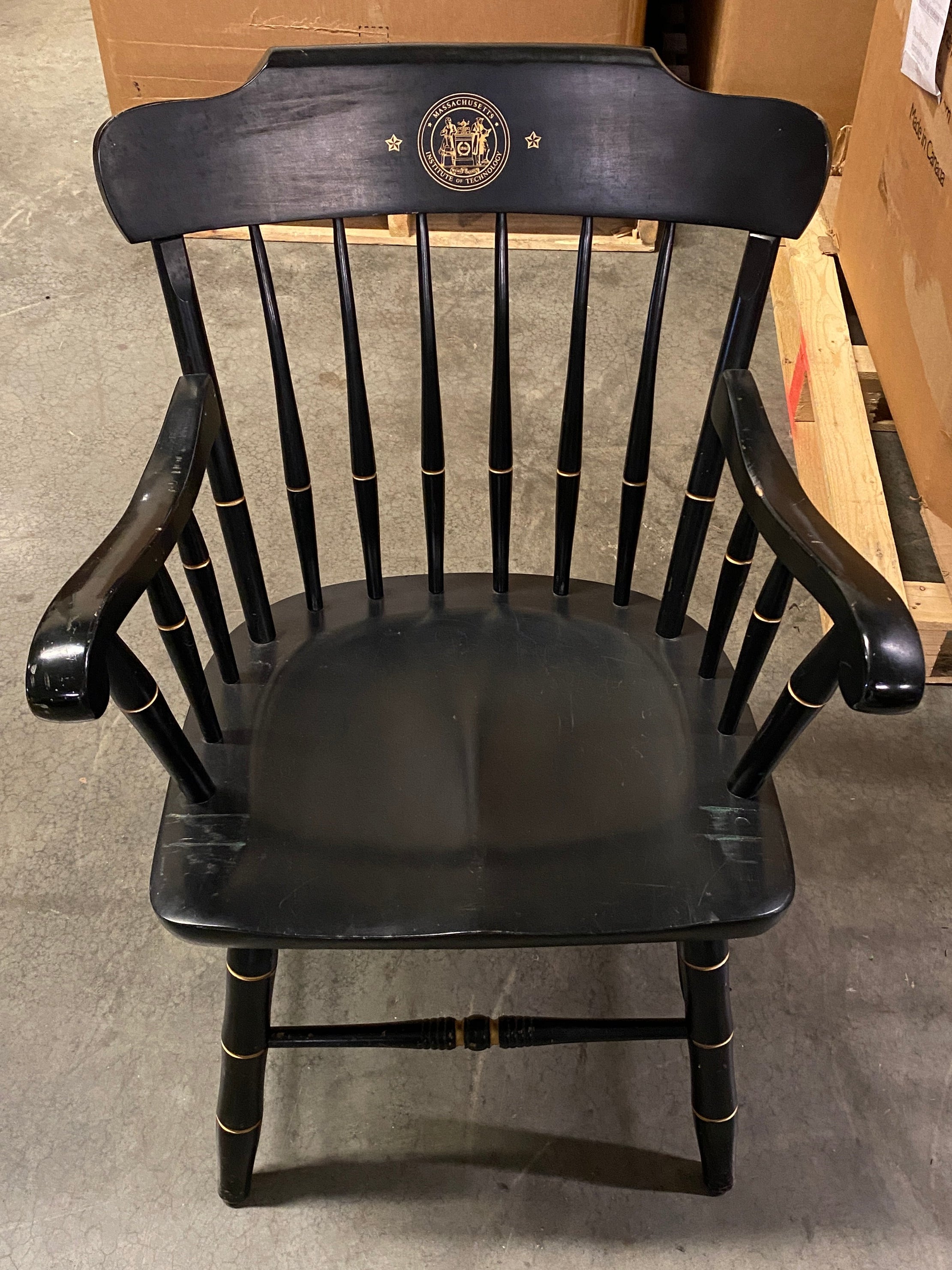 Antique Bent & Bros MIT Wooden Graduation Chair
