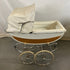 Antique Bilt-Rite Wood Panel and White Canvas Interior Baby Carriage