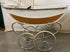 Antique Bilt-Rite Wood Panel and White Canvas Interior Baby Carriage