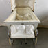 Antique Bilt-Rite Wood Panel and White Canvas Interior Baby Carriage