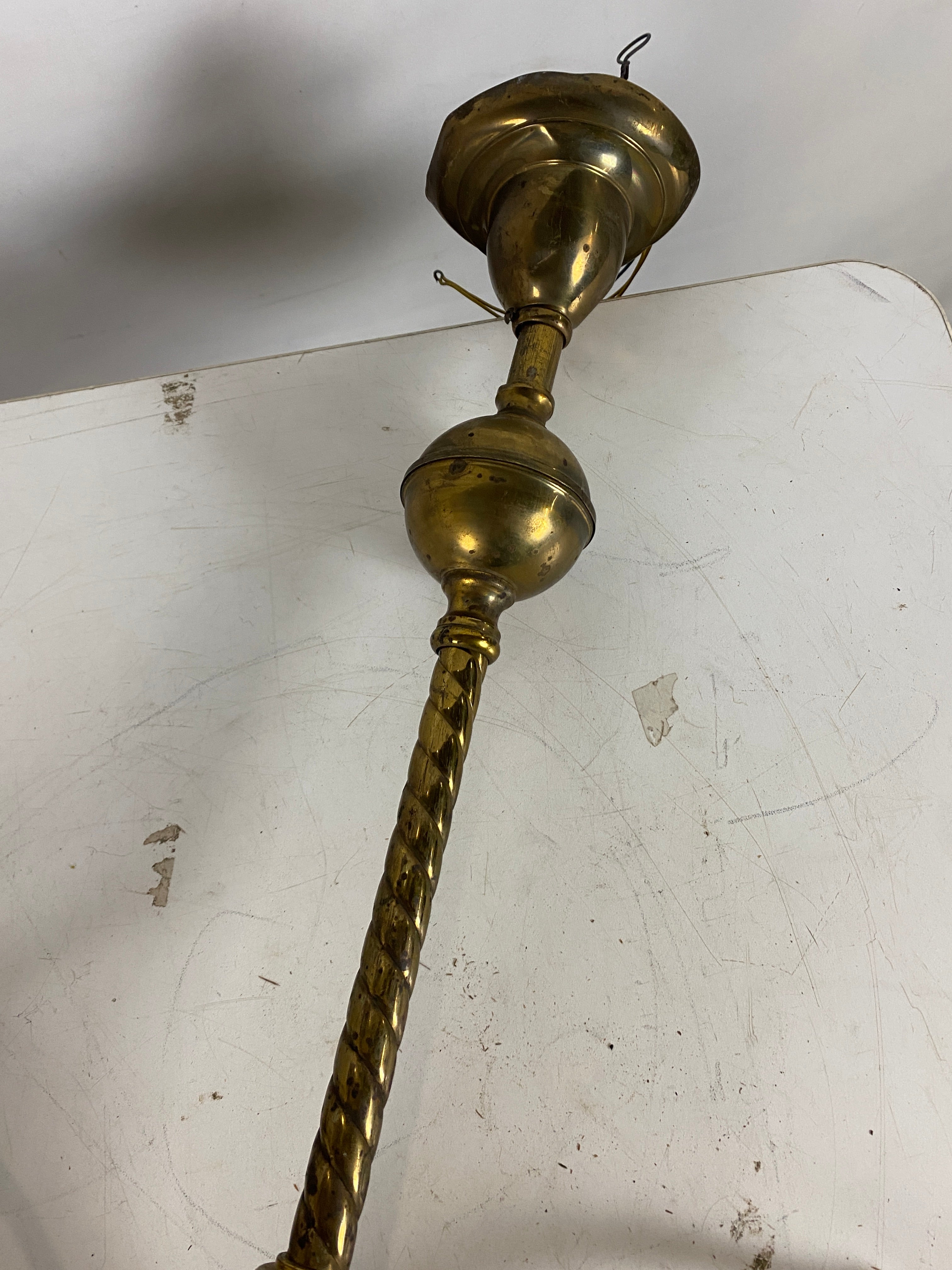 Antique Brass Gas Light Fixture Parts Only