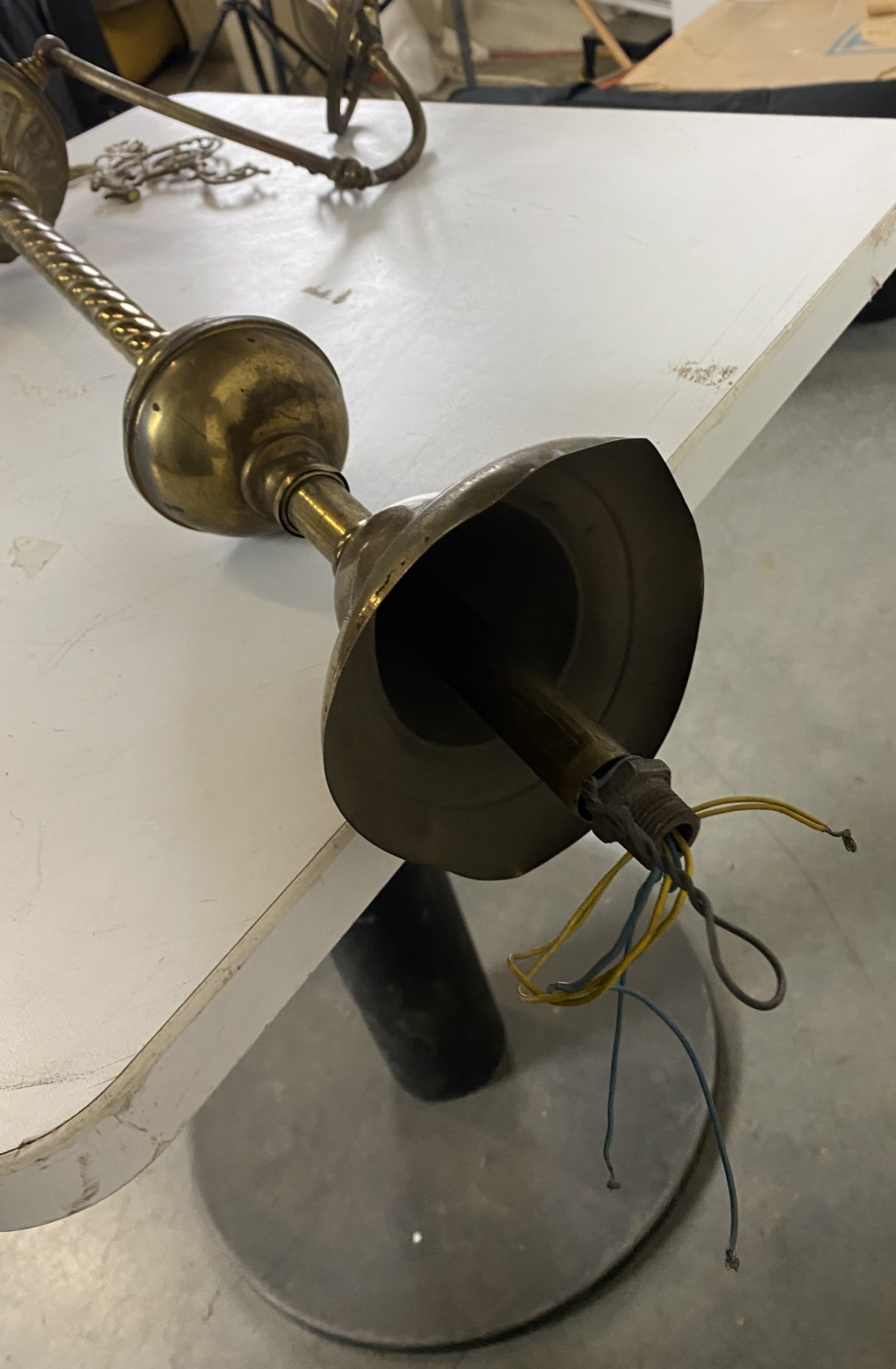 Antique Brass Gas Light Fixture Parts Only