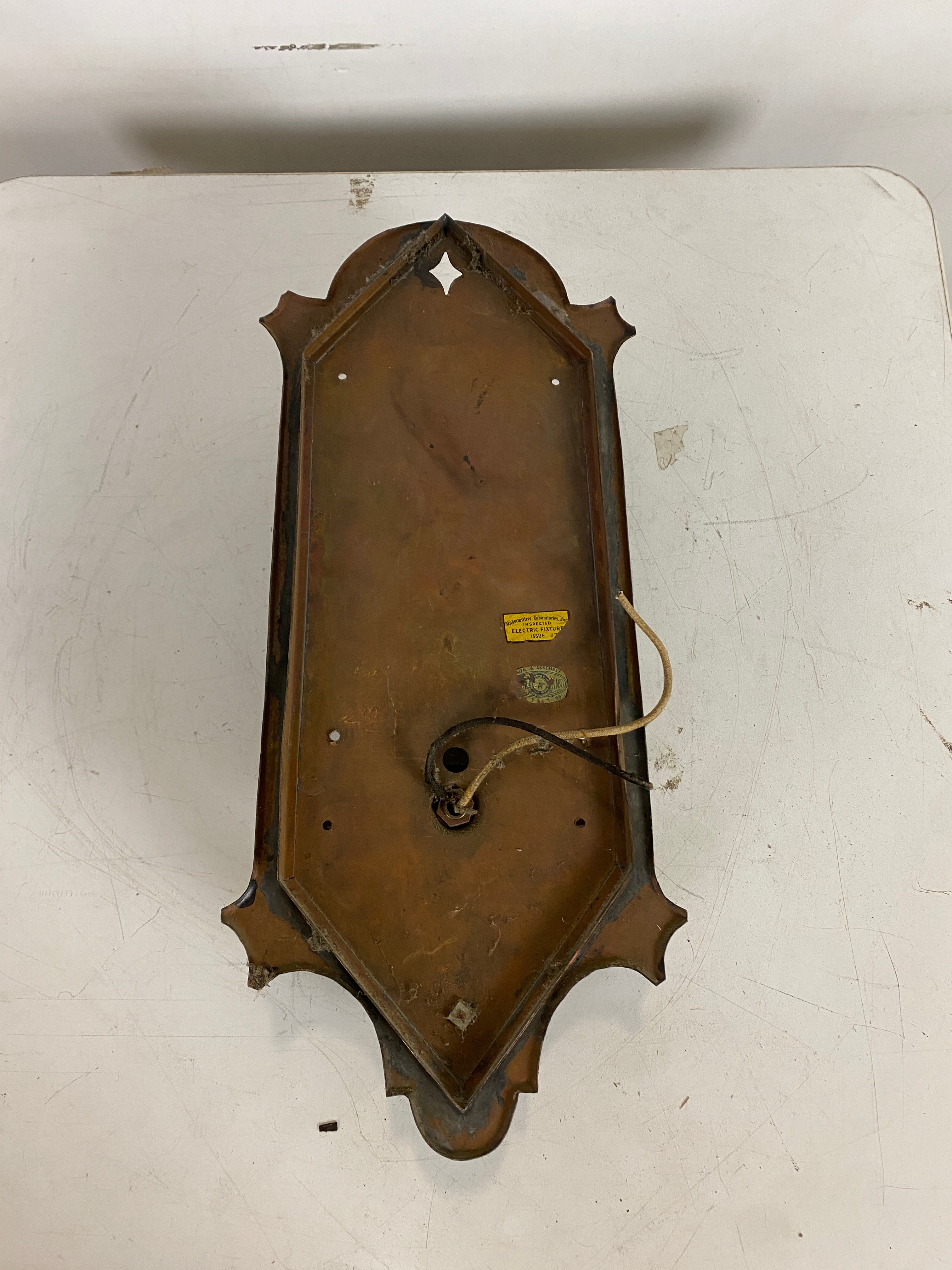 Antique Candlestick Hanging Electric Light Fixture