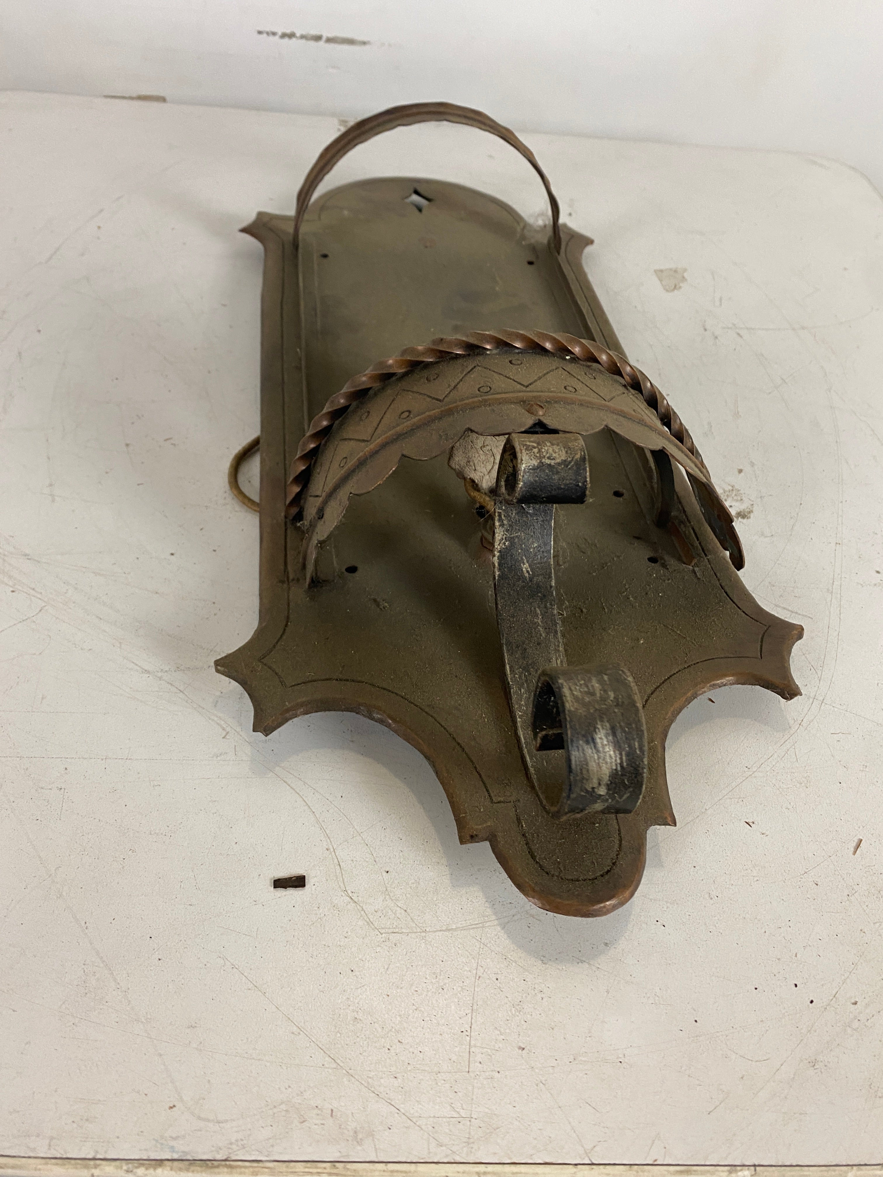 Antique Candlestick Hanging Electric Light Fixture