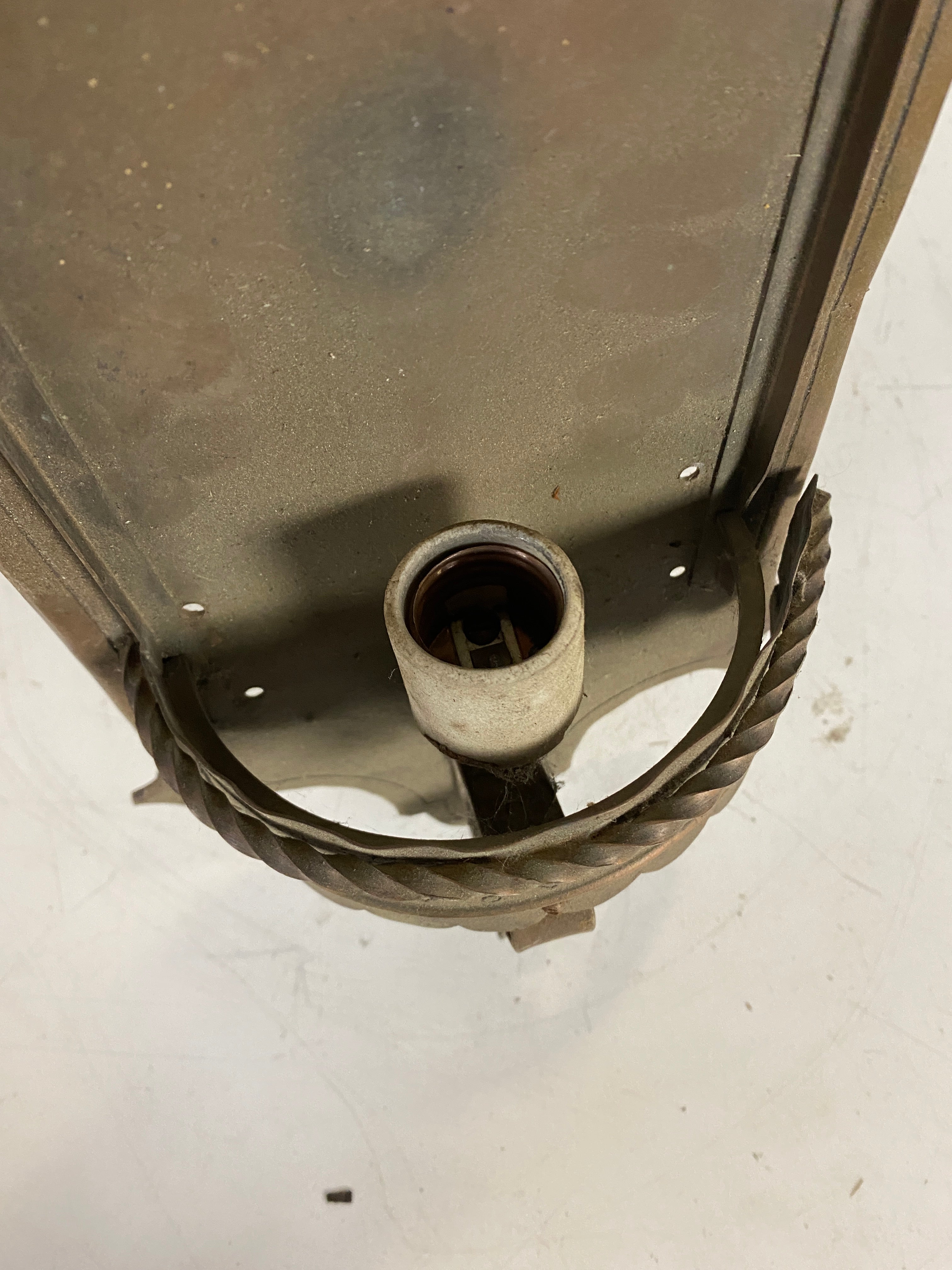 Antique Candlestick Hanging Electric Light Fixture