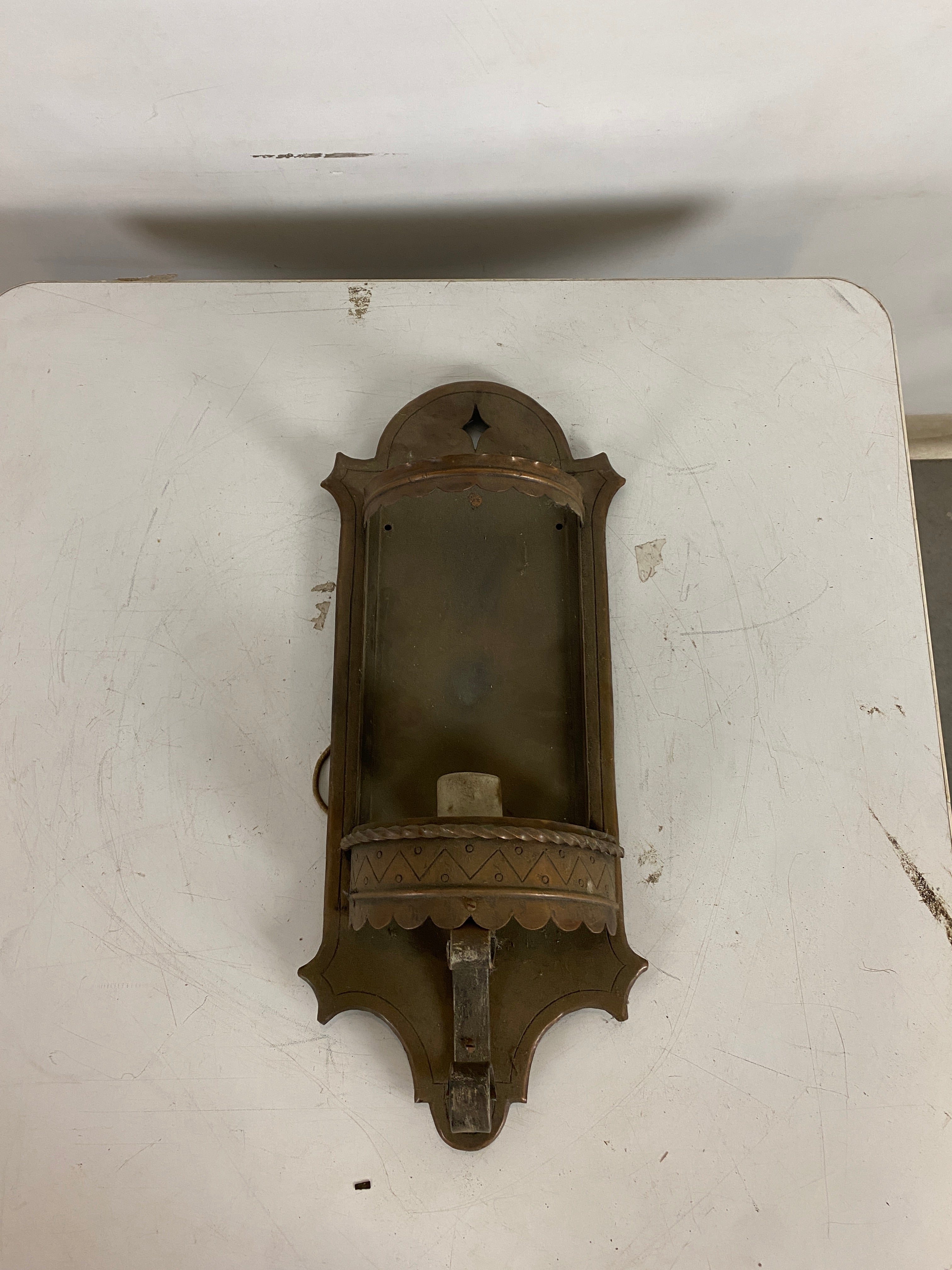 Antique Candlestick Hanging Electric Light Fixture