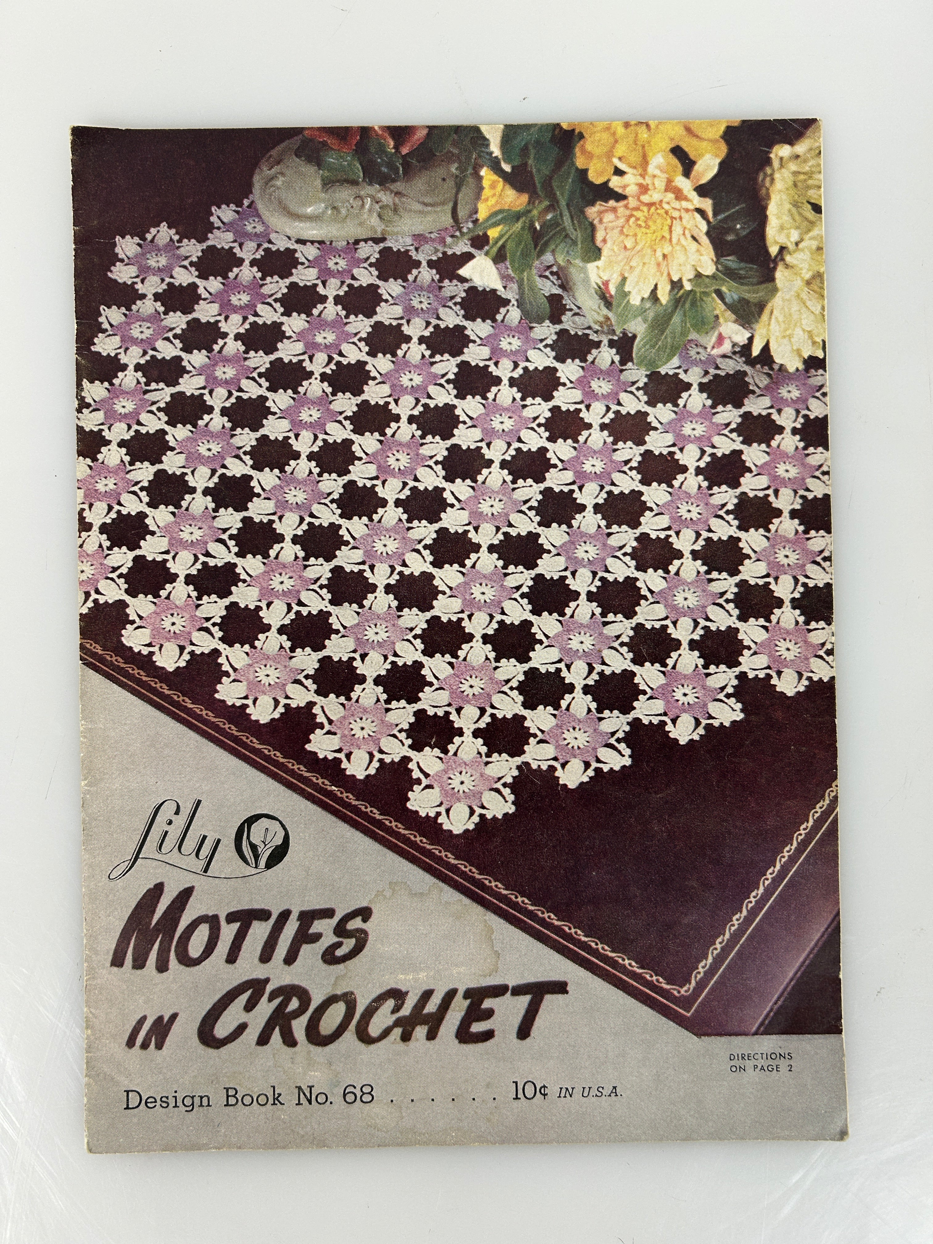 Antique Craft Book Lily Motifs in Crochet Design Book No 68