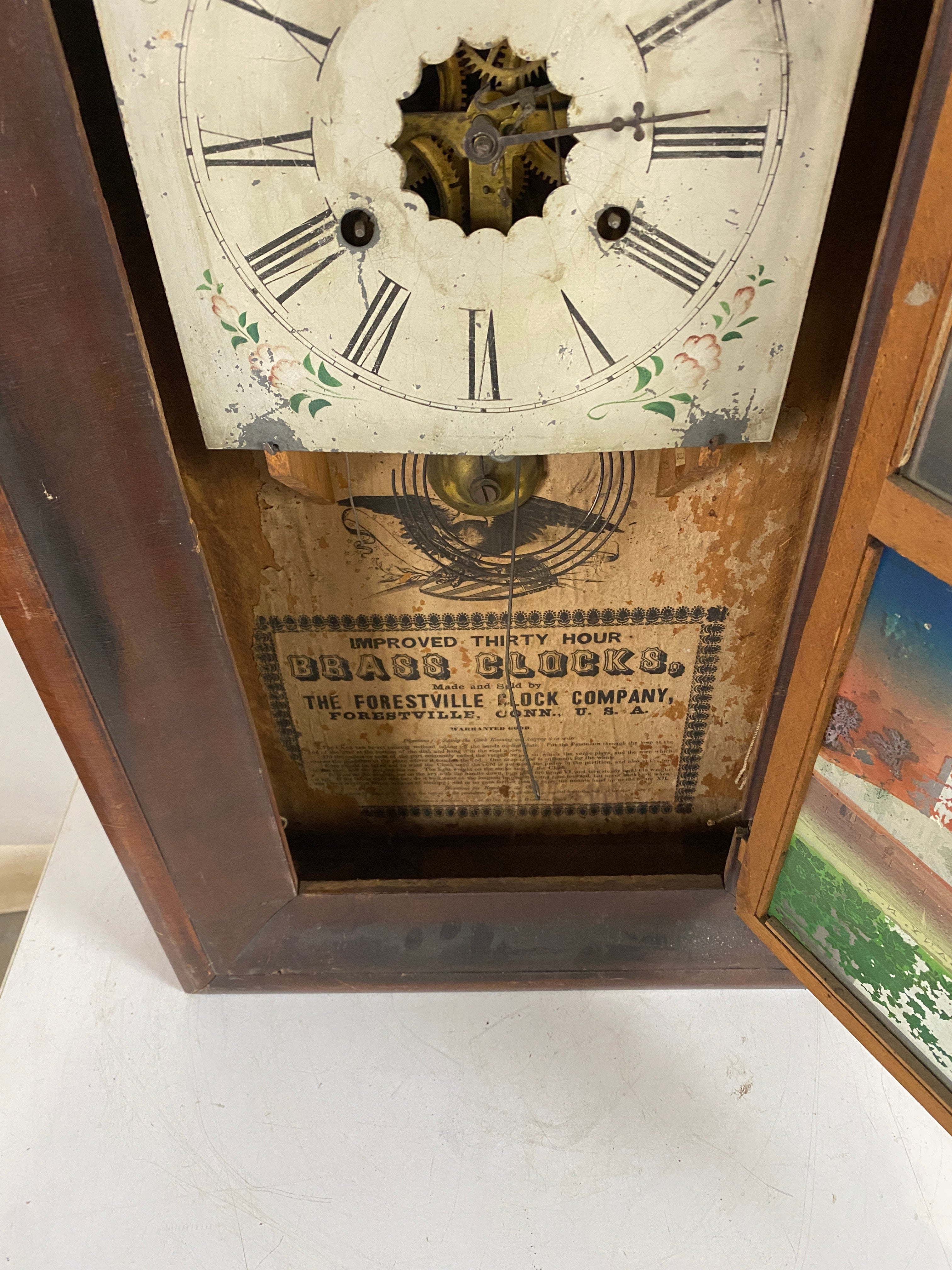 Antique Forrestville Clock Co. Brass Clock