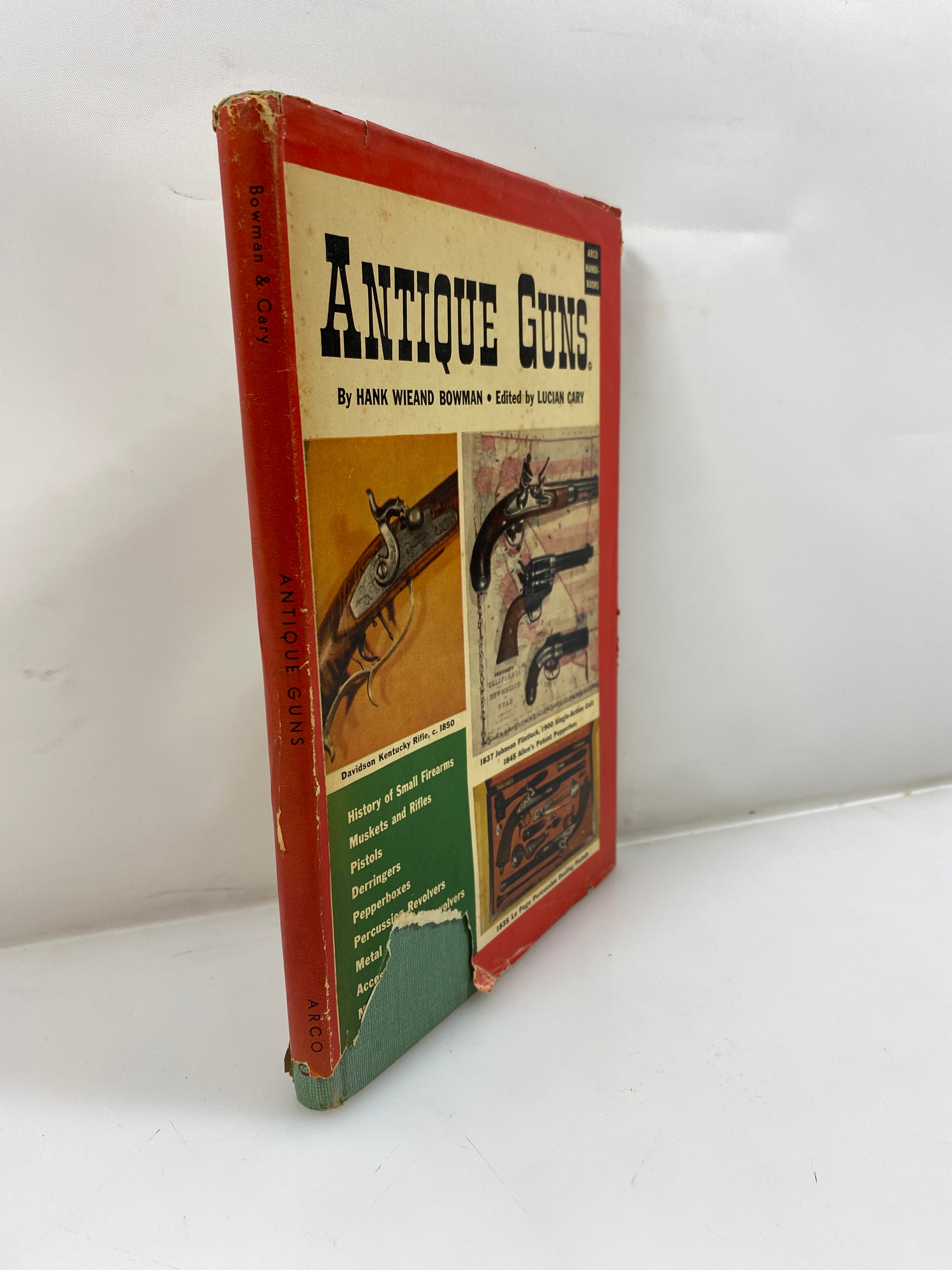 Antique Guns by Bowman Arco Publishing Co. 1950 HCDJ