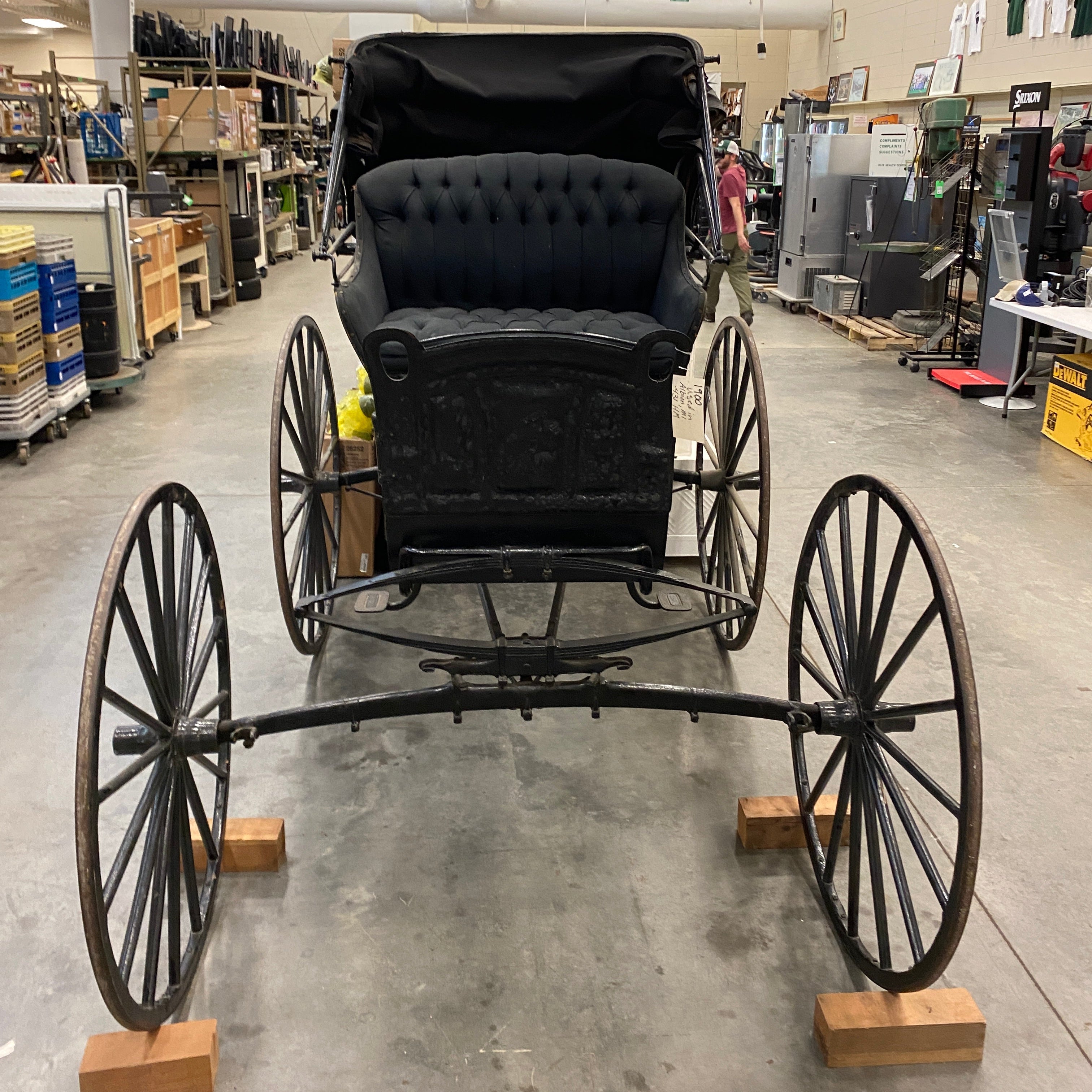 Antique Horse Drawn Metal Carriage