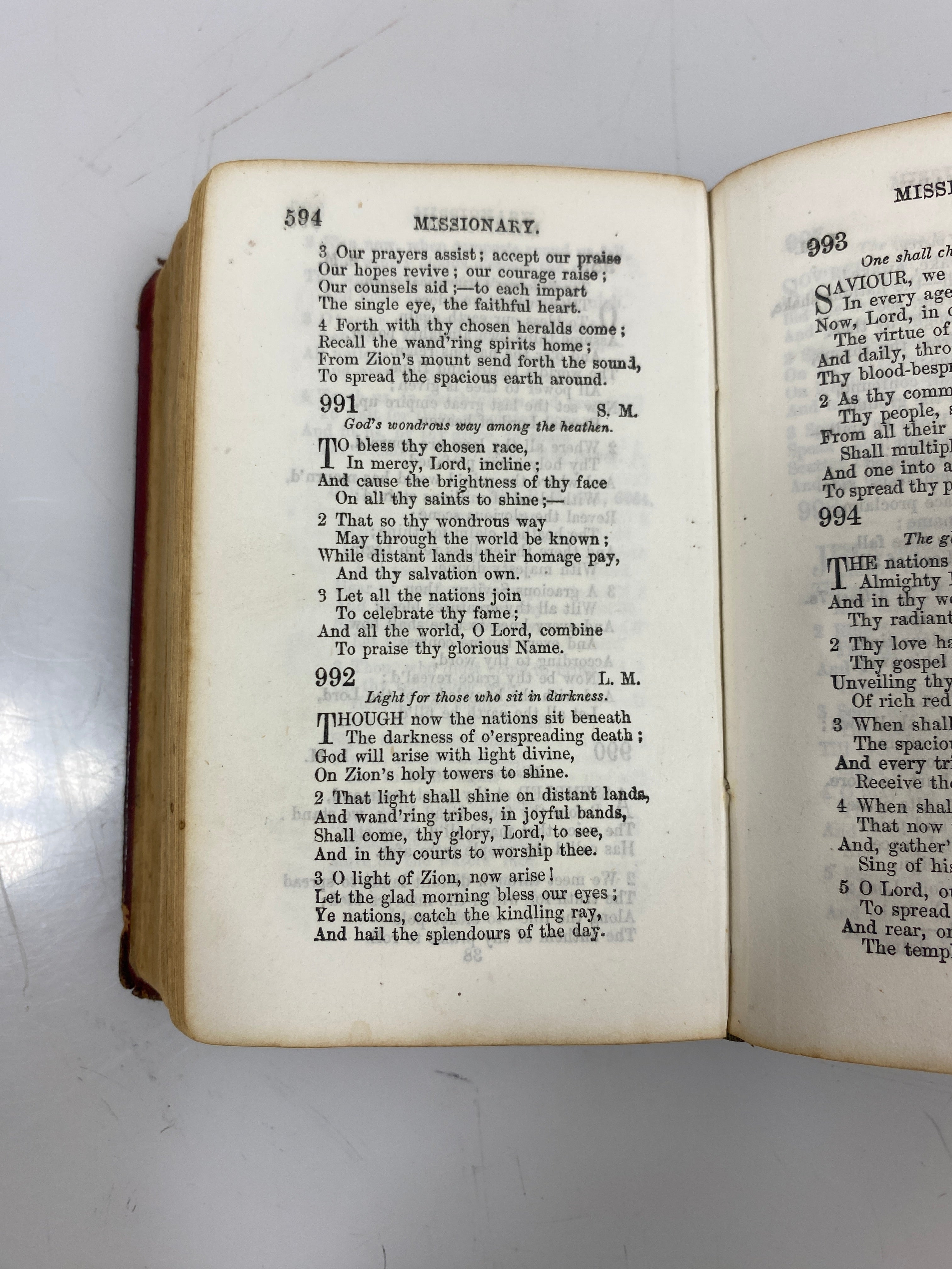 Antique Hymns for the Use of The Methodist Episcopal Church 1856 HC Slipcase