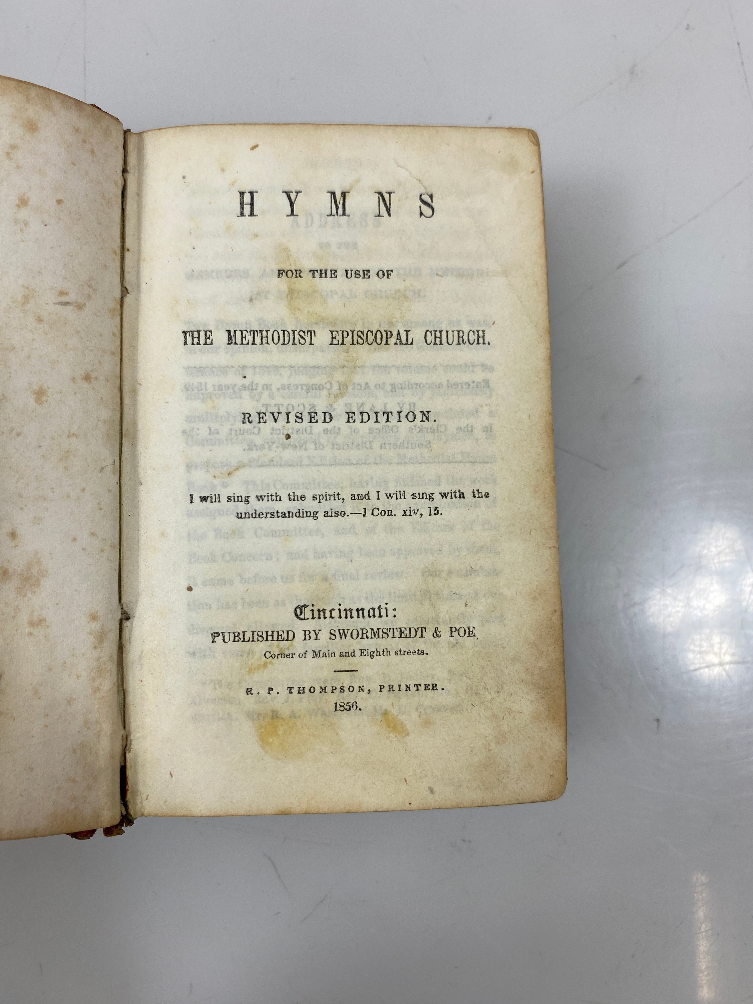 Antique Hymns for the Use of The Methodist Episcopal Church 1856 HC Slipcase