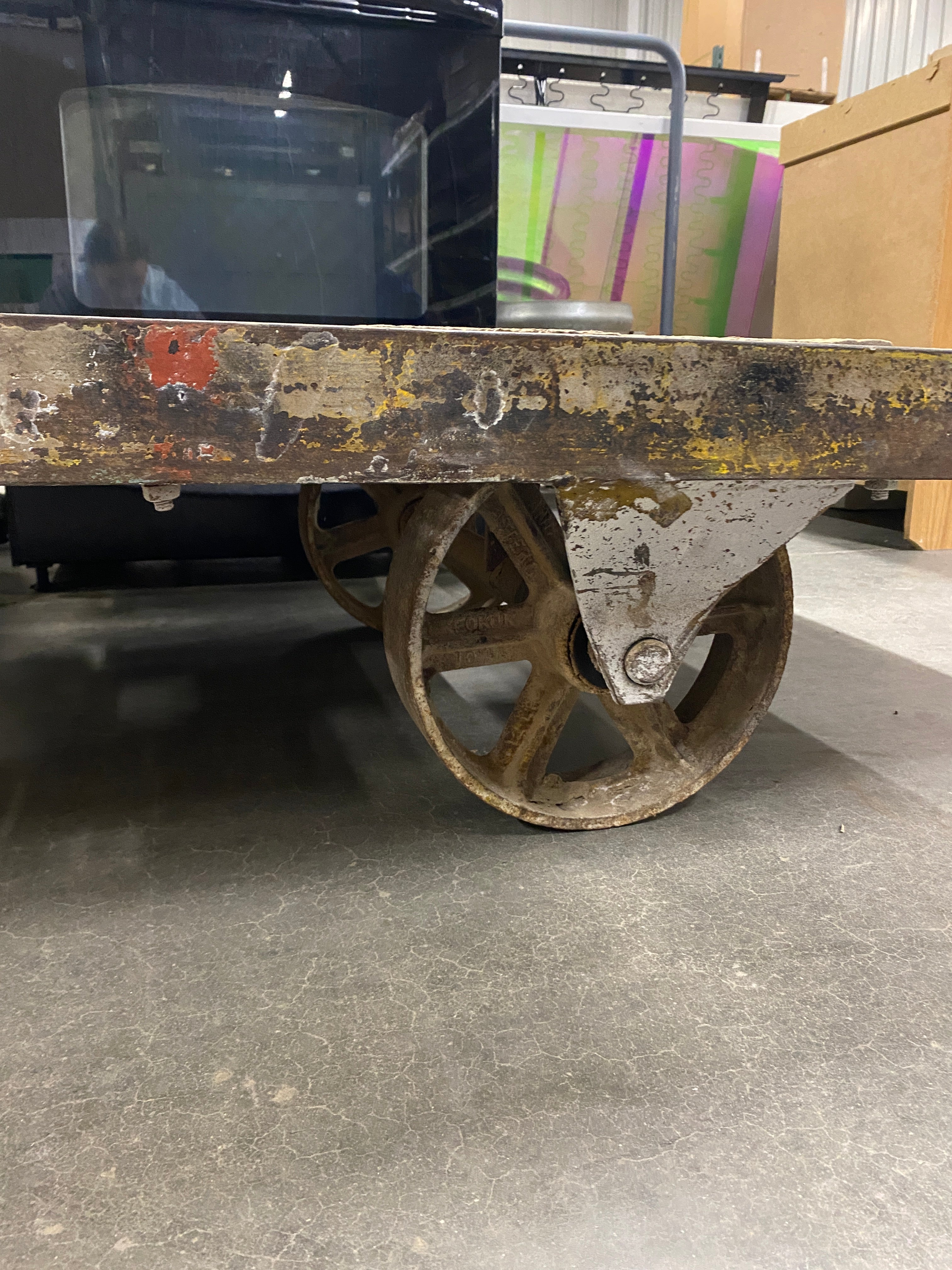 Antique Industrial Railroad Cart