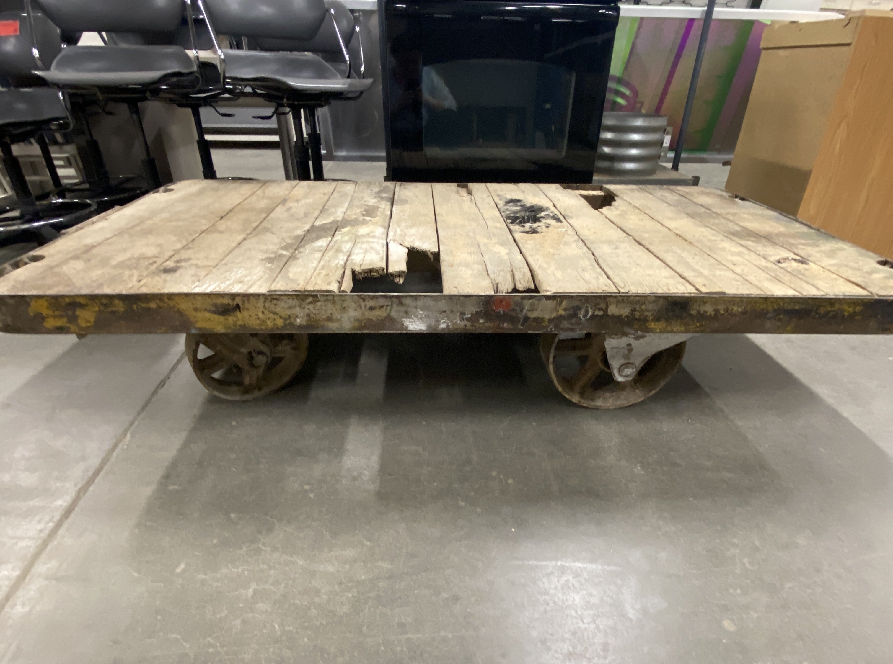 Antique Industrial Railroad Cart