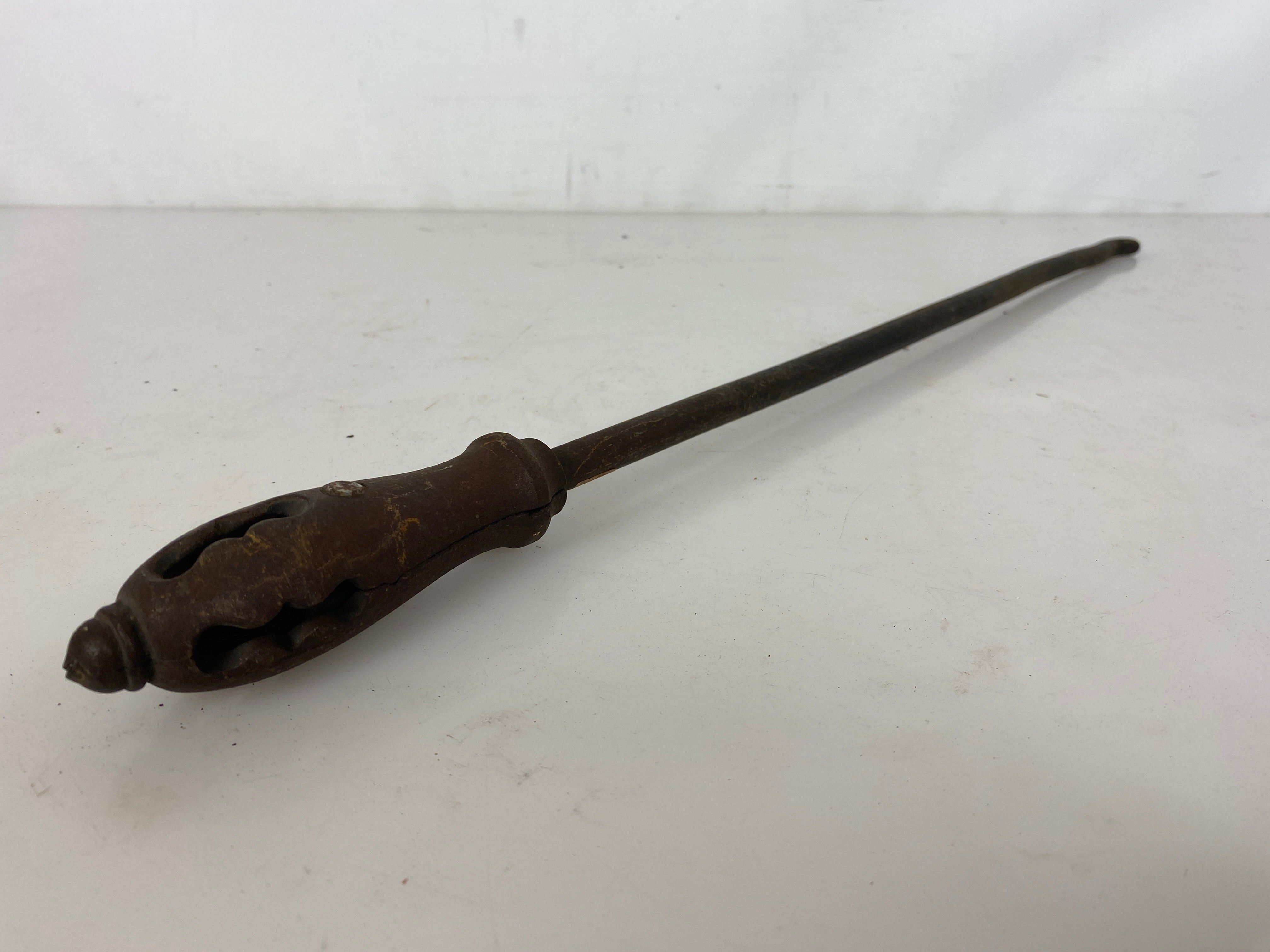 Antique Iron Fireplace Poker #9