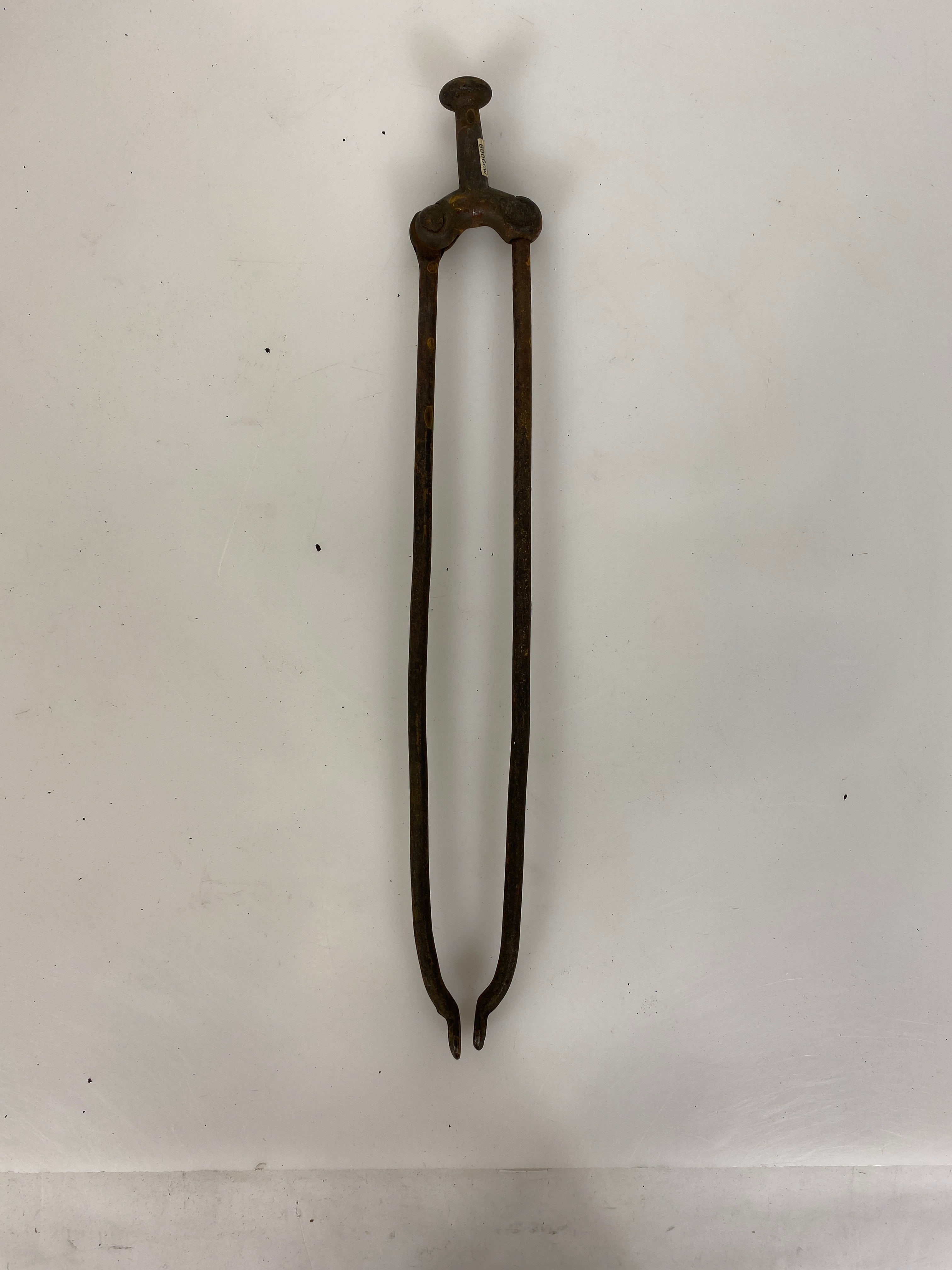 Antique Iron Fireplace Tongs #1