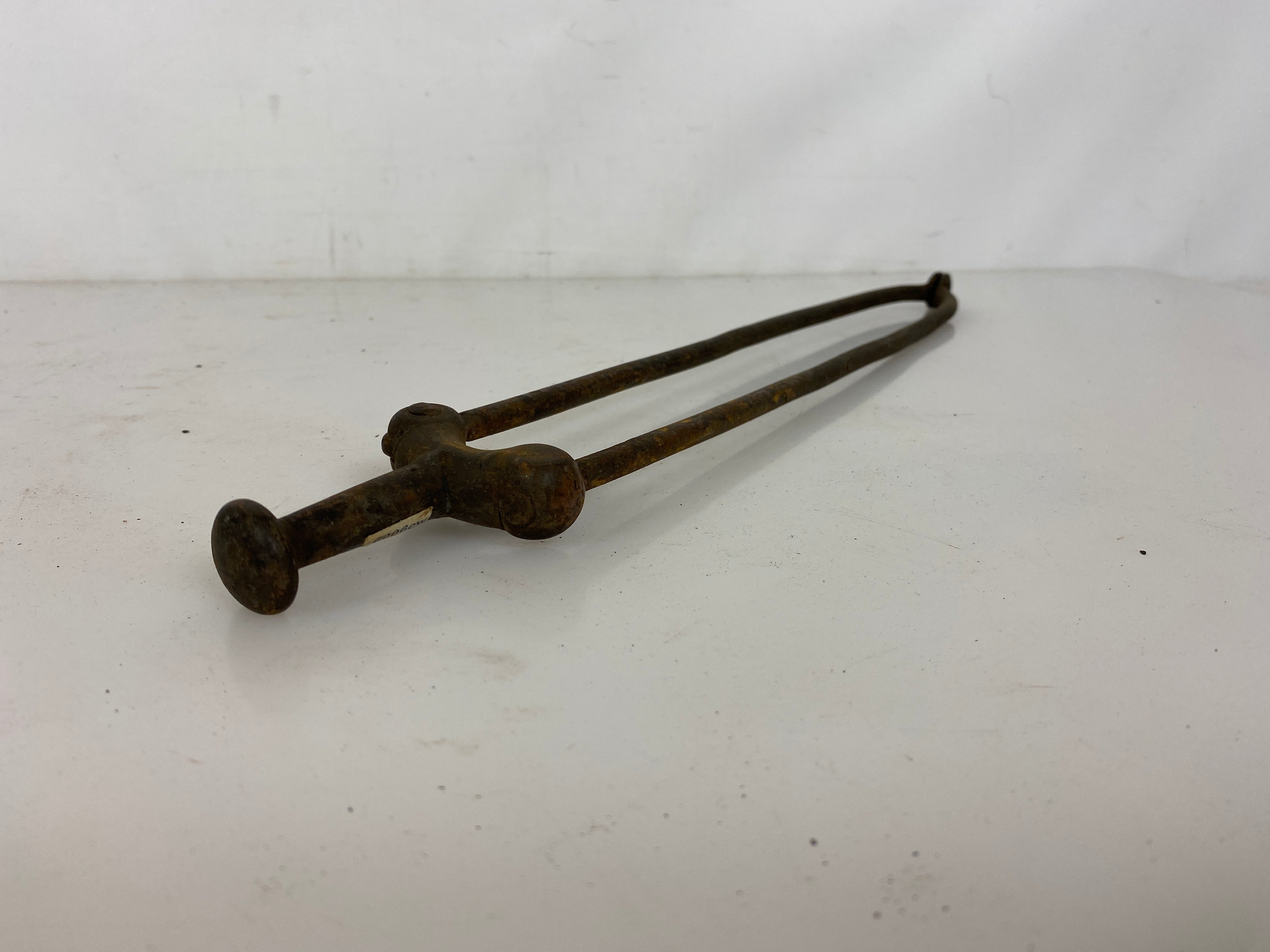 Antique Iron Fireplace Tongs #1