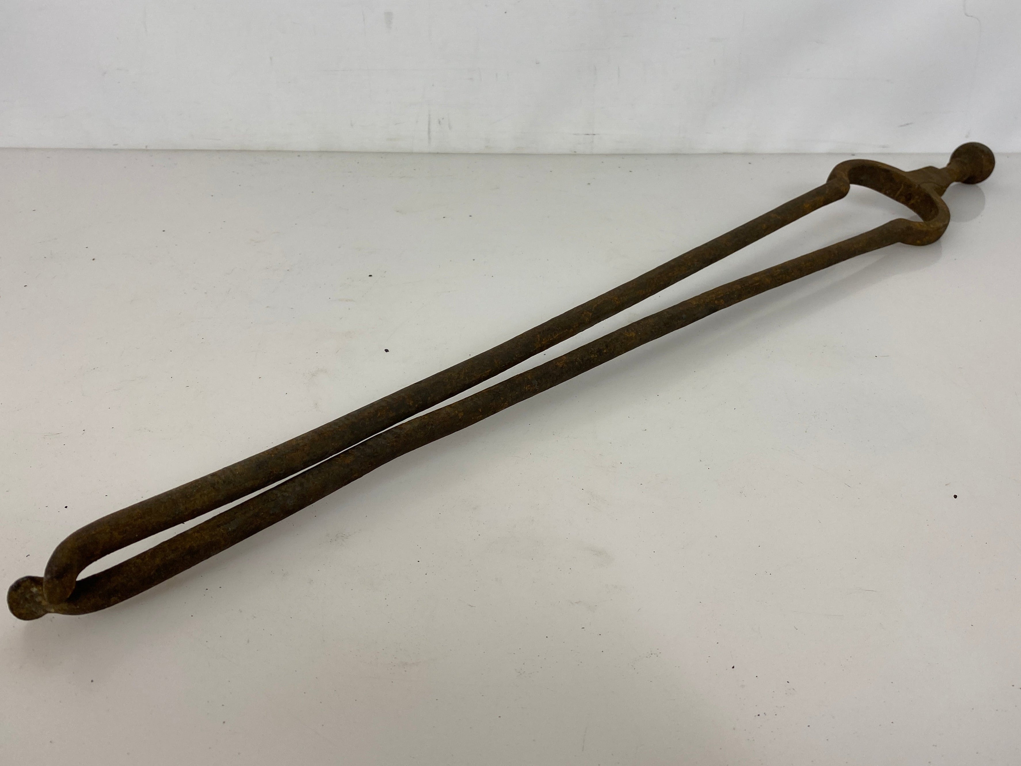 Antique Iron Fireplace Tongs #2