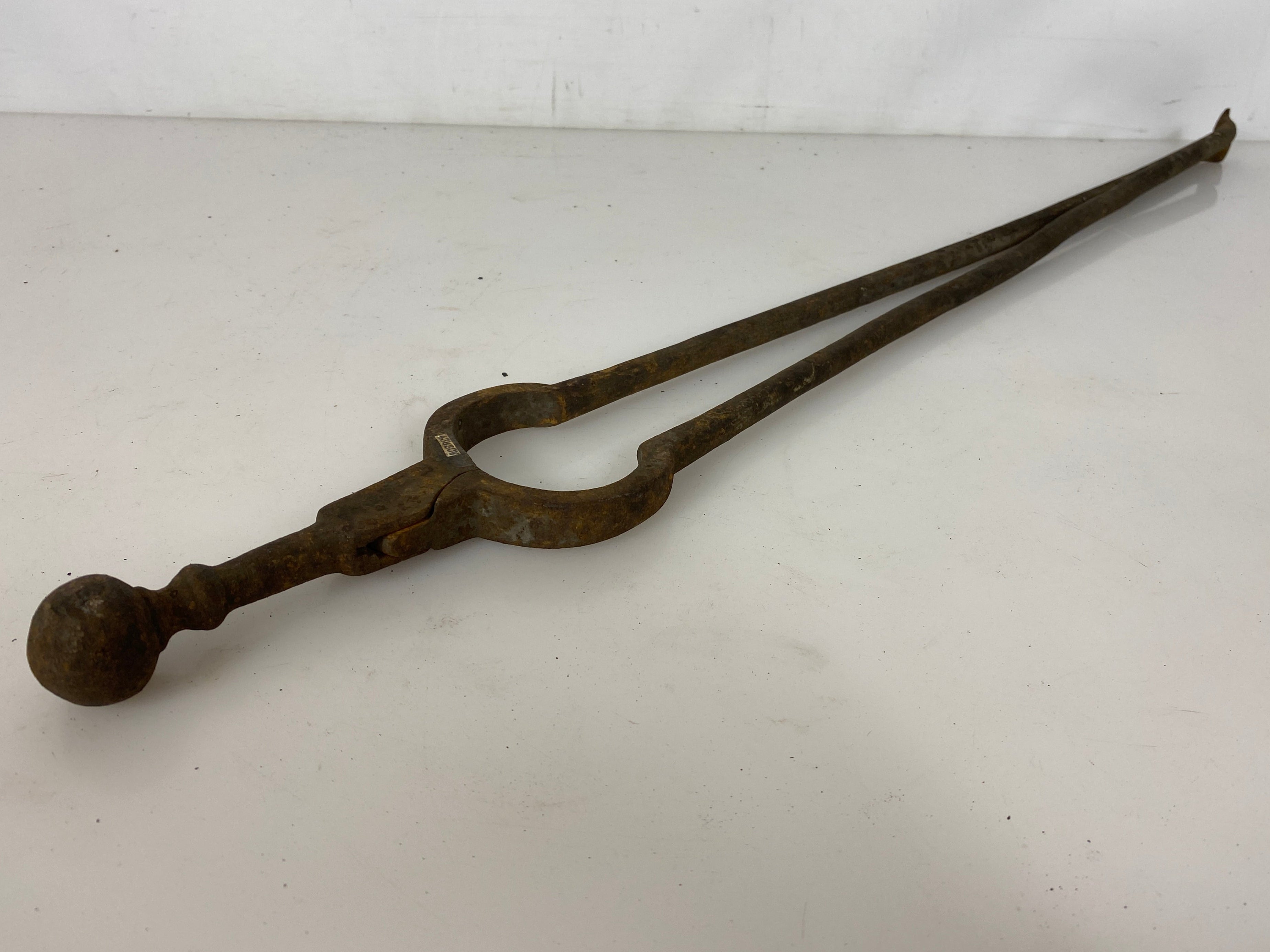 Antique Iron Fireplace Tongs #2