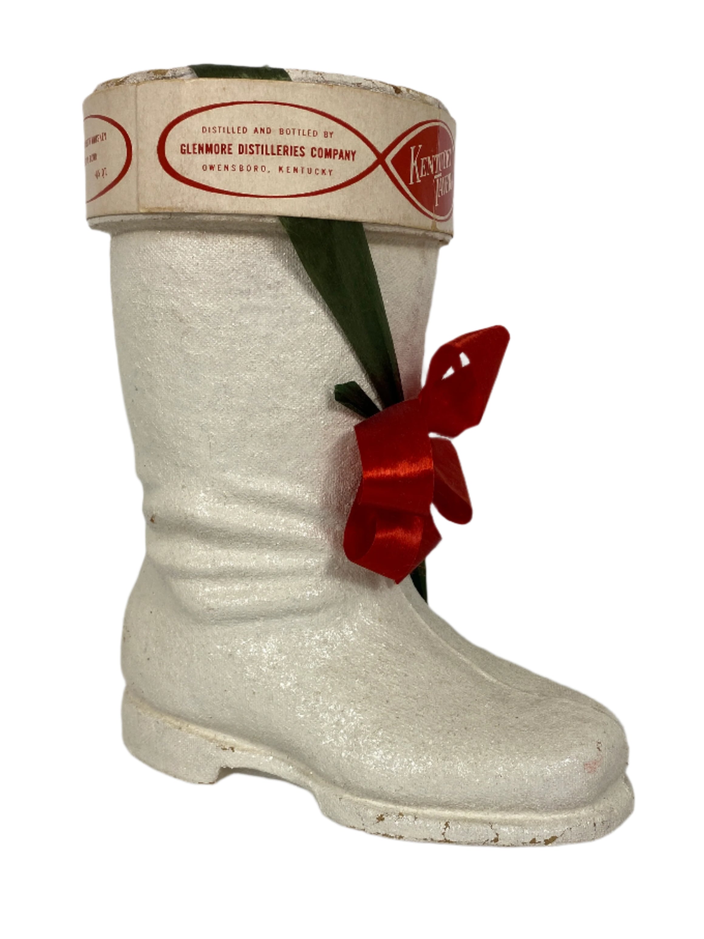 Antique Kentucky Tavern Straight Bourbon Whiskey Santa Boot