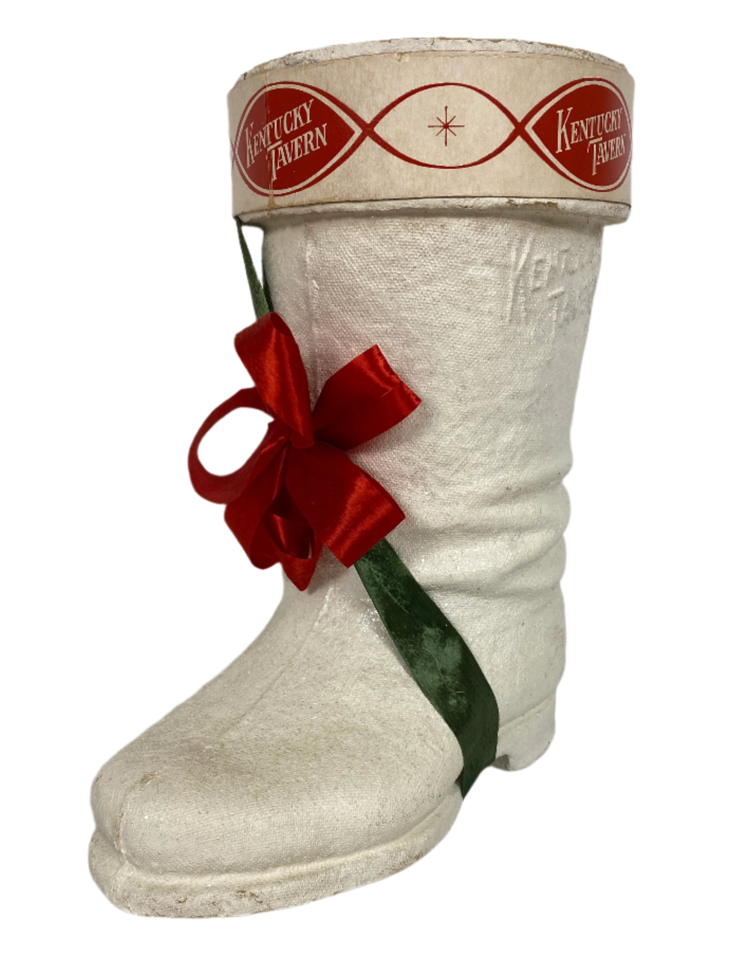 Antique Kentucky Tavern Straight Bourbon Whiskey Santa Boot