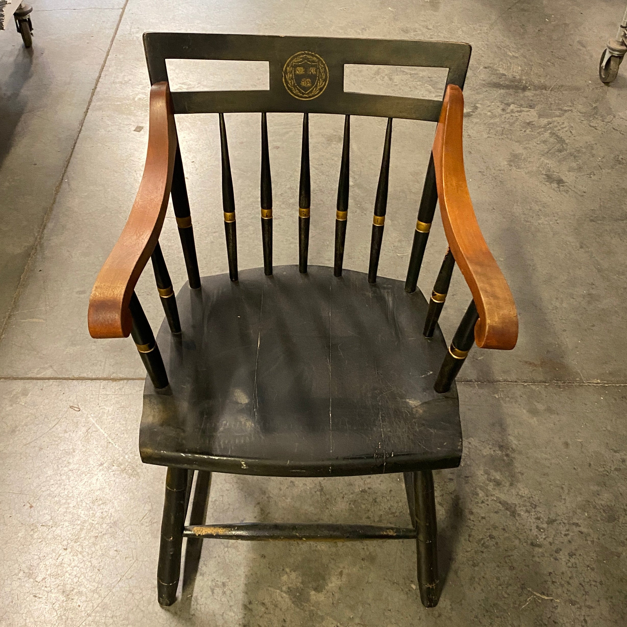 Antique Nichols & Stone Co Harvard Wooden Graduation Chair