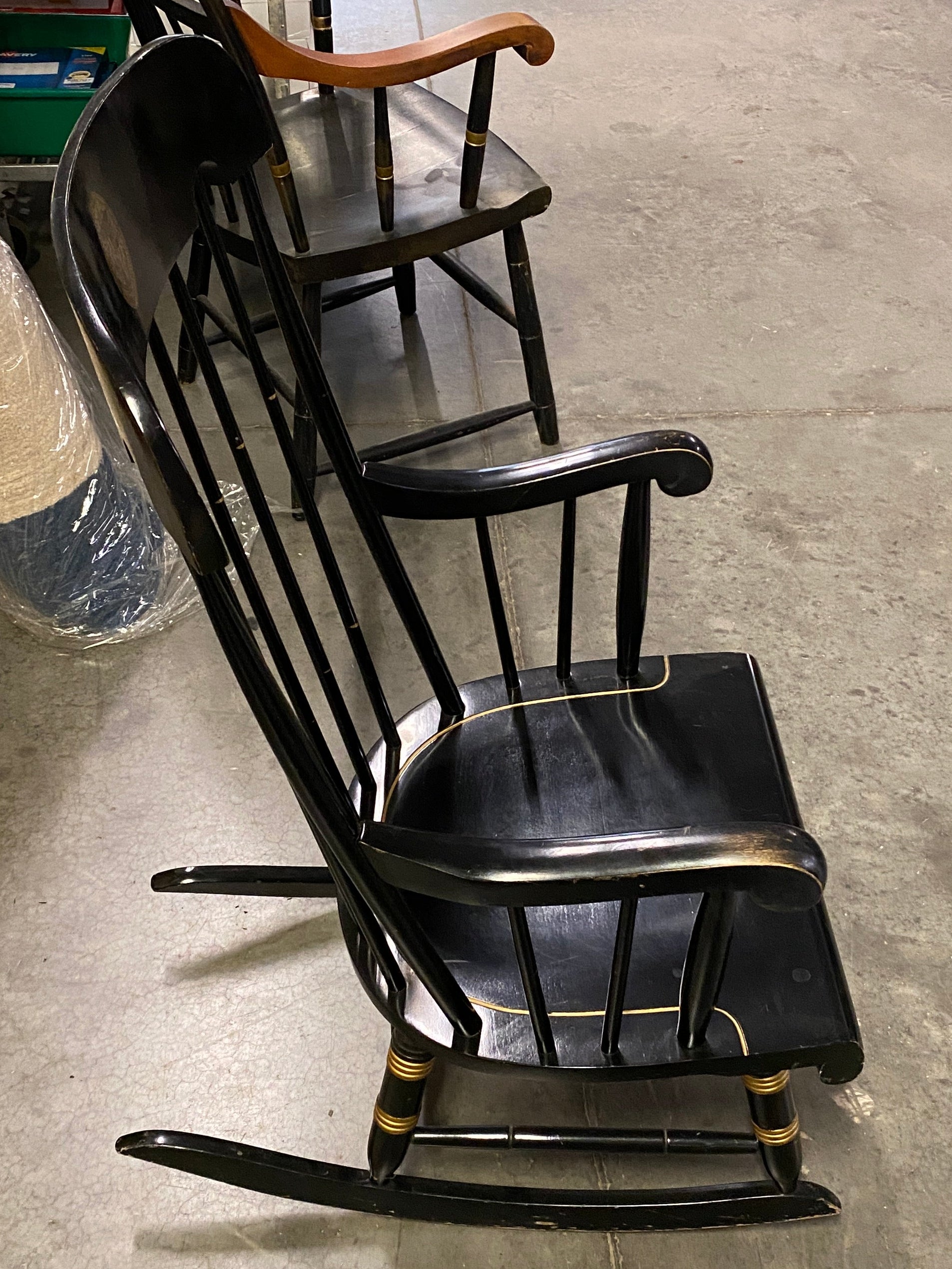 Antique Nichols & Stone Co John's Hopkins Wooden Graduation Chair