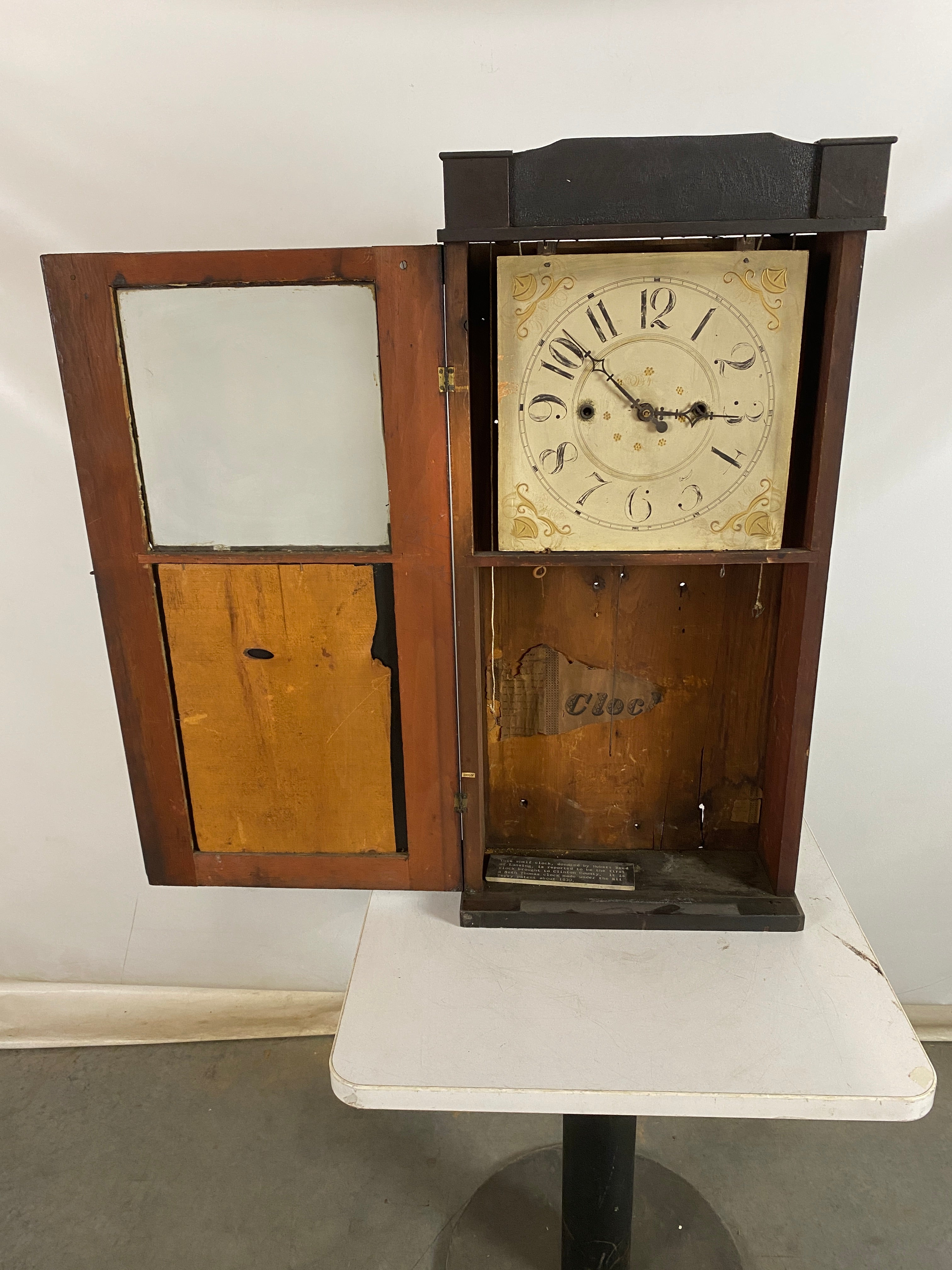 Antique Seth Thomas, Eli Terry Large Column Mantel Clock