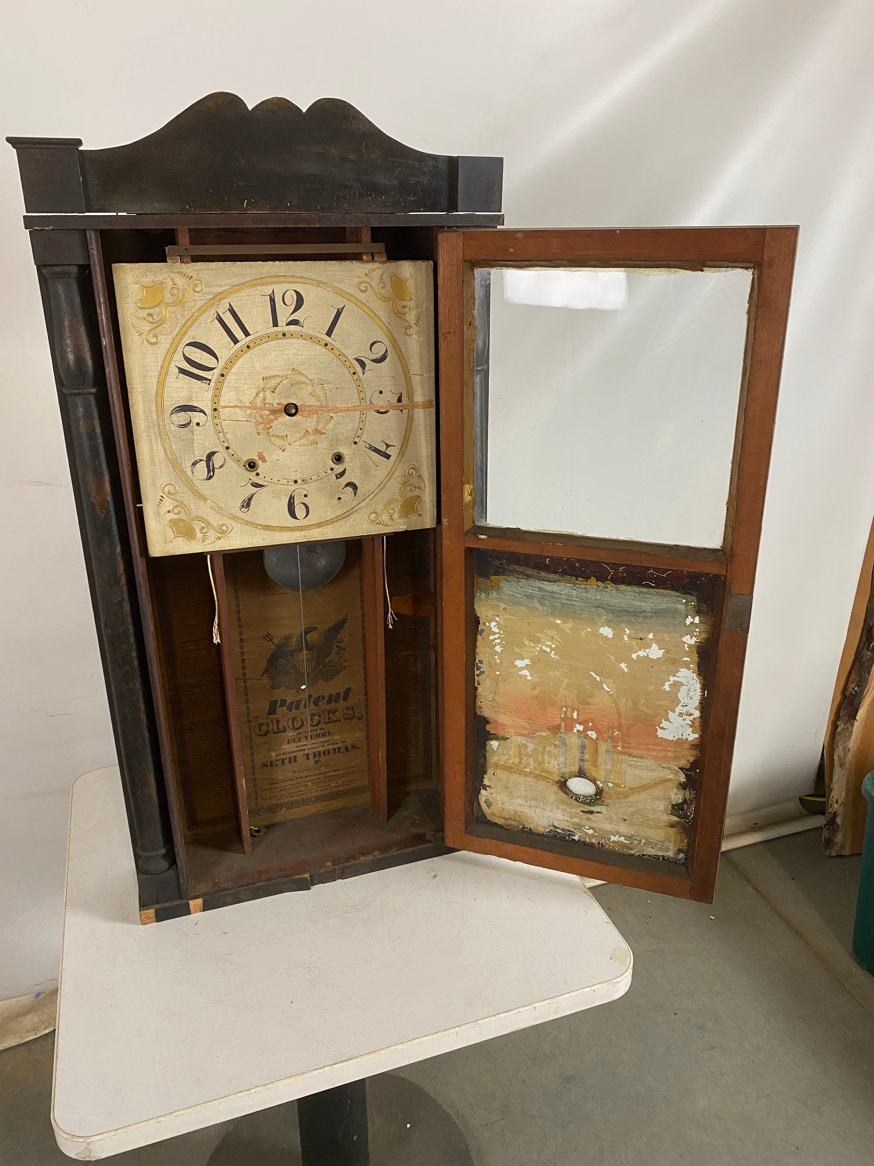 Antique Seth Thomas, Eli Terry Patent Column Mantel Clock