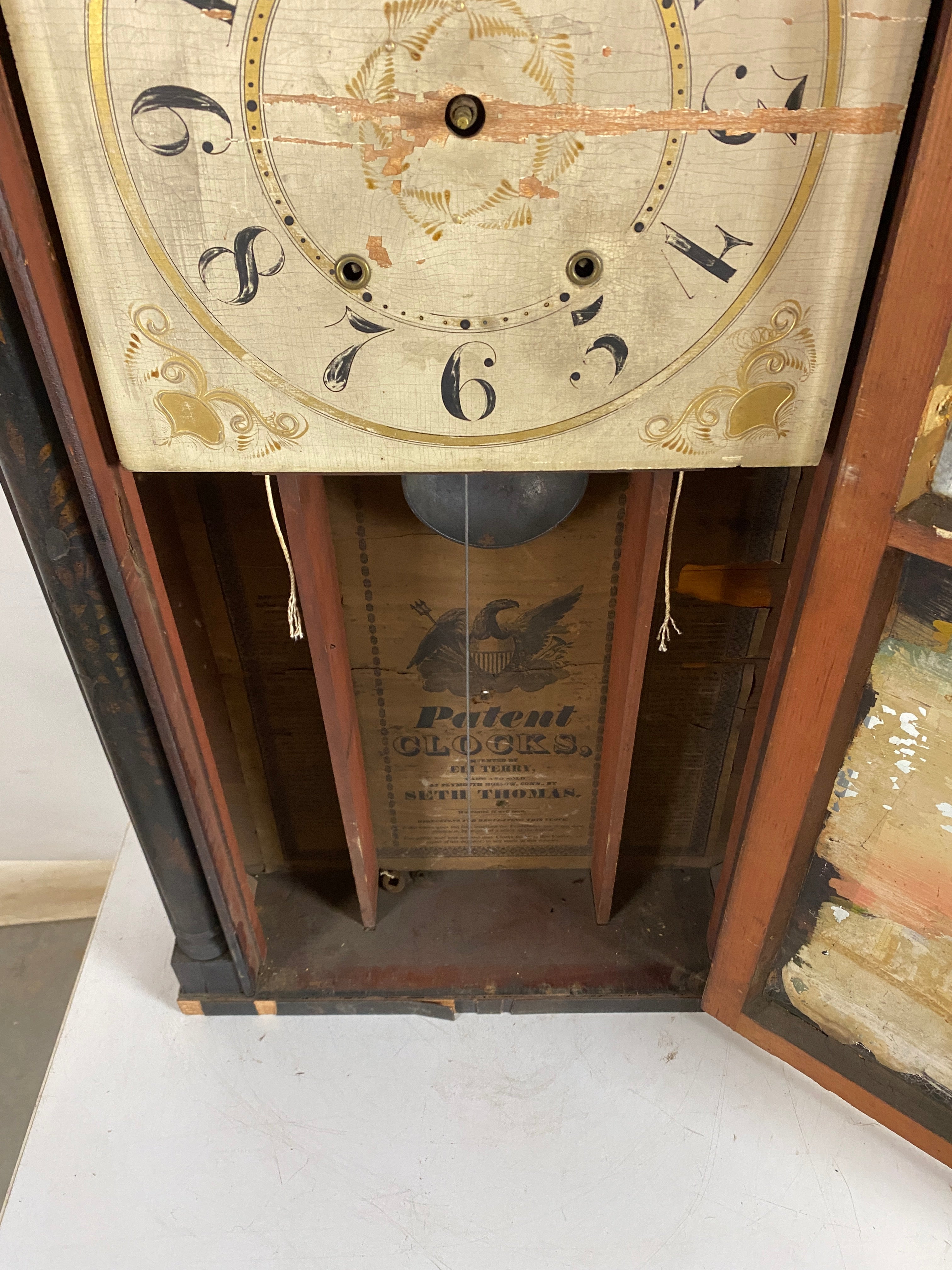Antique Seth Thomas, Eli Terry Patent Column Mantel Clock