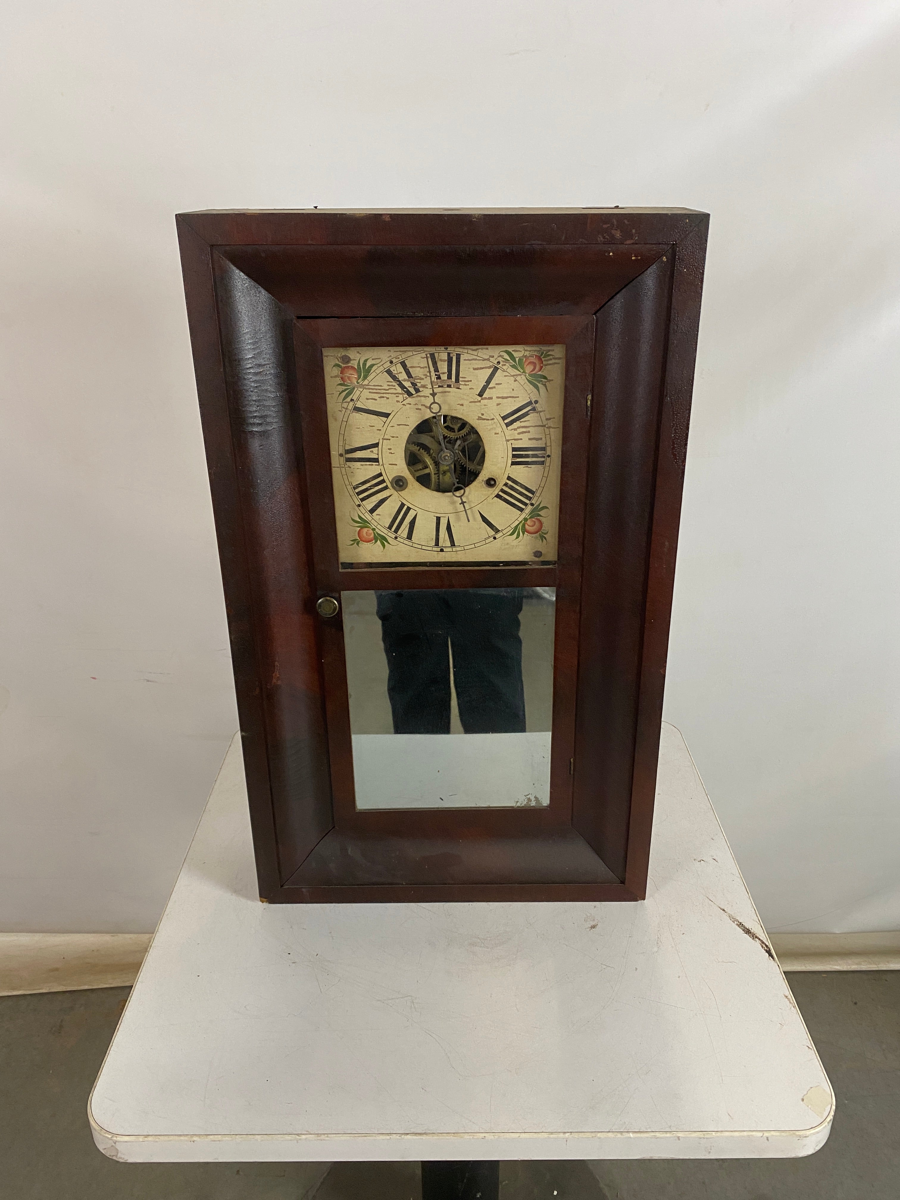 Antique Silas Hoadley Weight Driven Mantel Clock