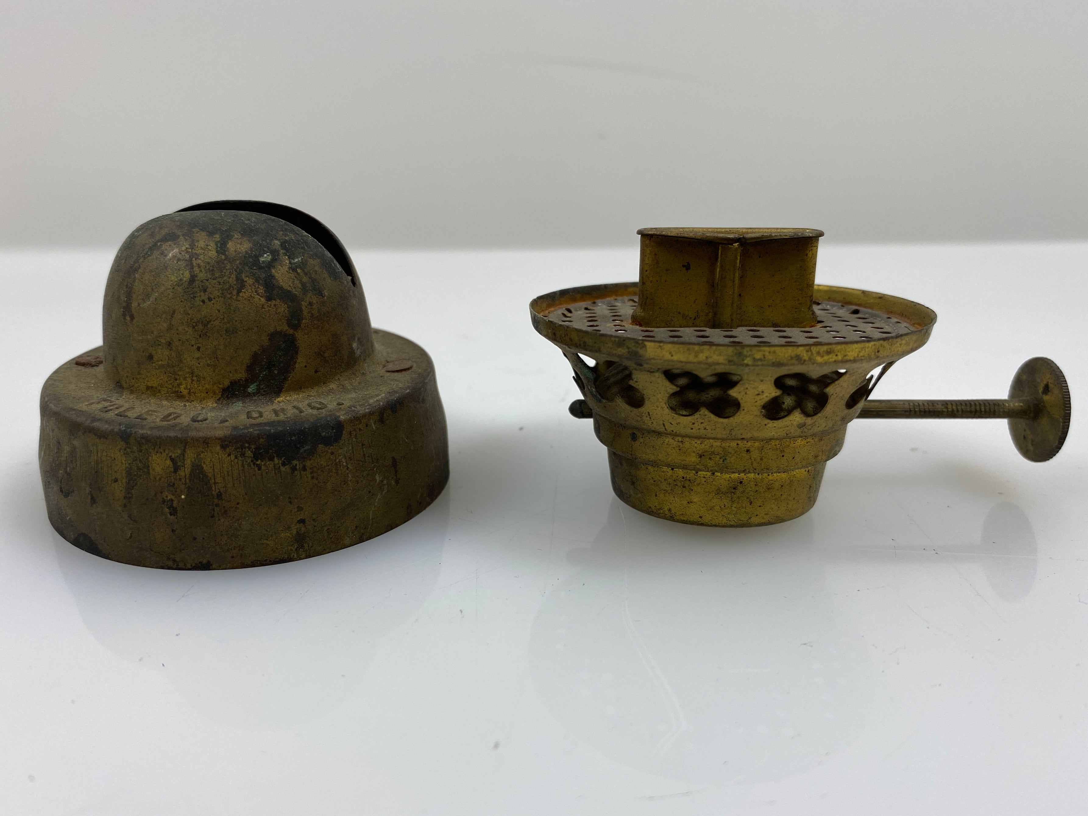 Antique Steel Mantle Toledo Ohio Lamp Burner #1