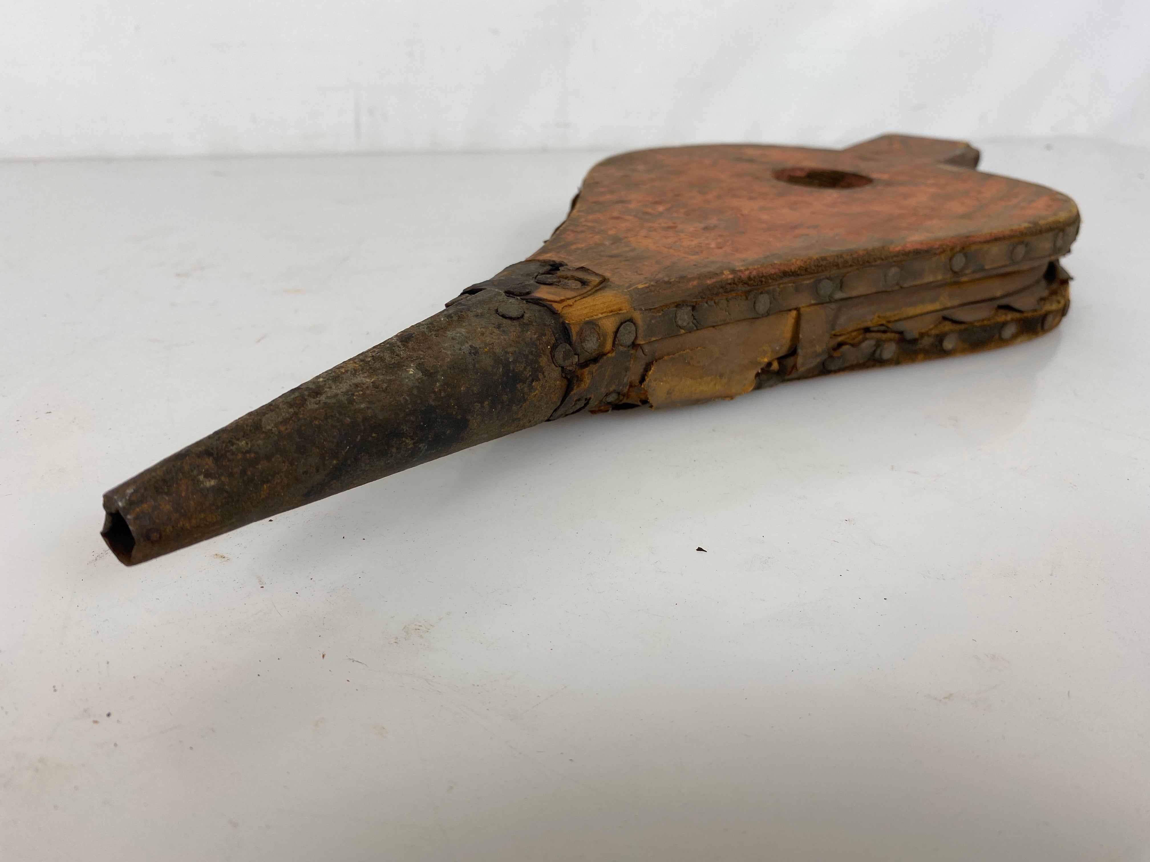 Antique Wood and Leather Bellows #2