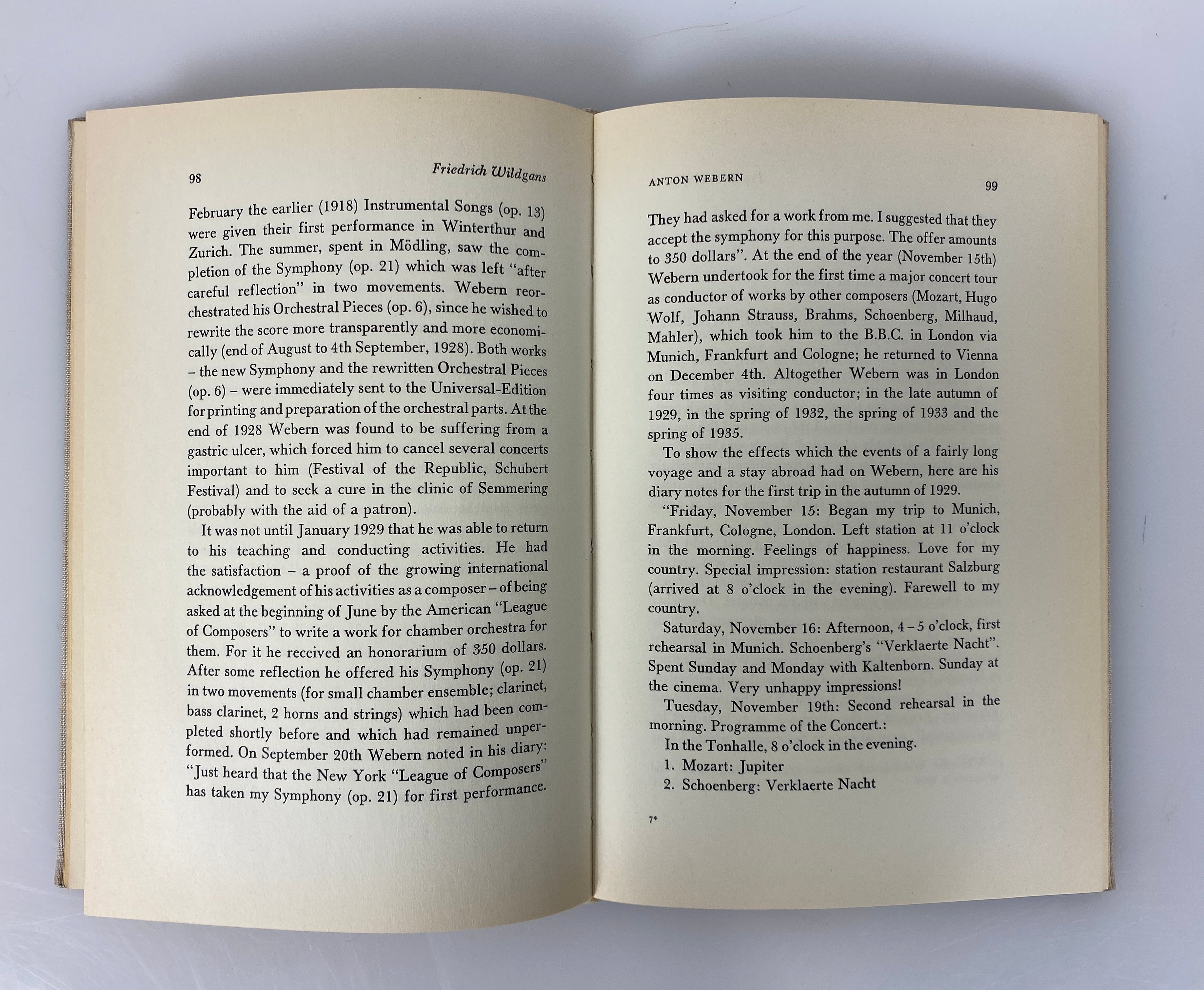 Anton Webern by Friedrich Wildgans 1966 1st Edition Calder & Boyars HC